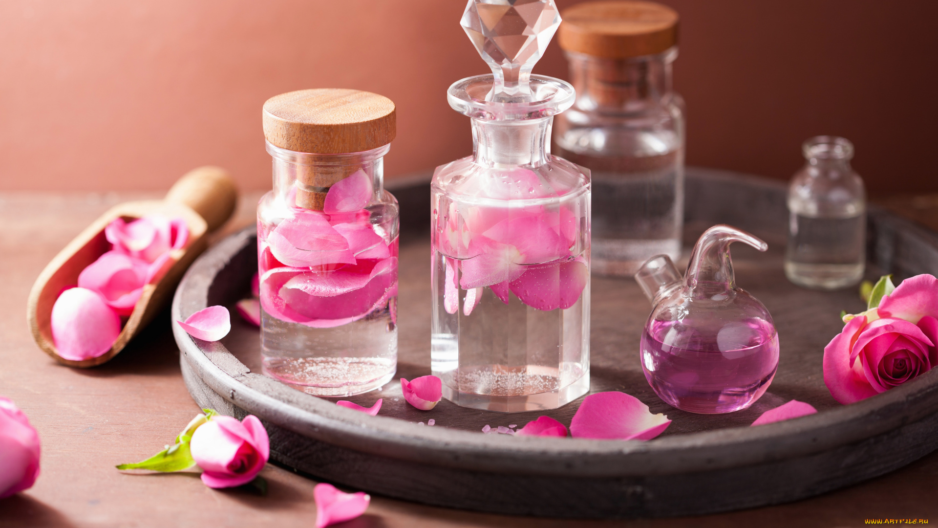 разное, косметические, средства, , духи, натюрморт, лепестки, spa, розовые, цветы, розы