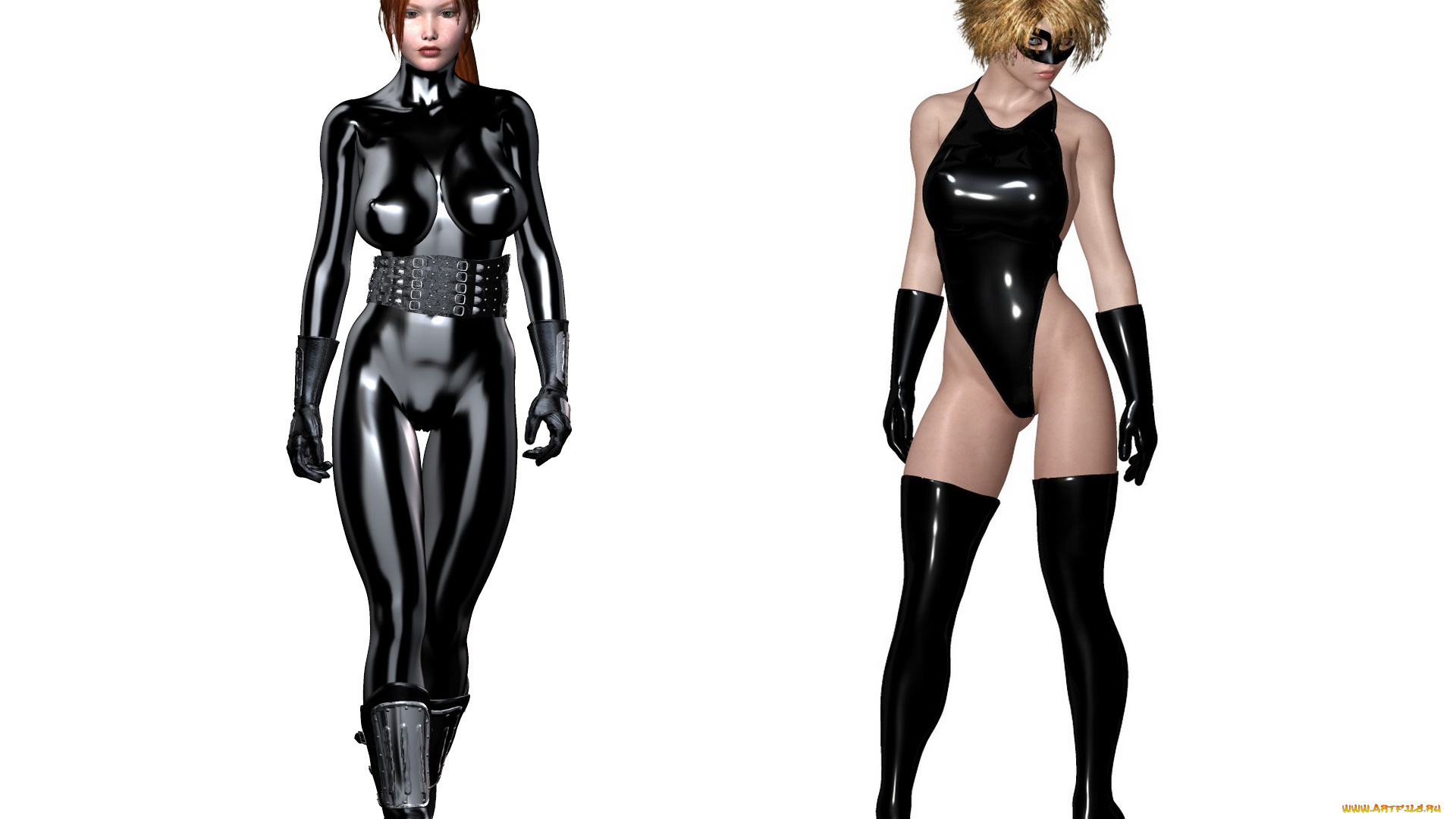 3д, графика, фантазия, , fantasy, перчатки, латекс, взгляд, фон, девушки