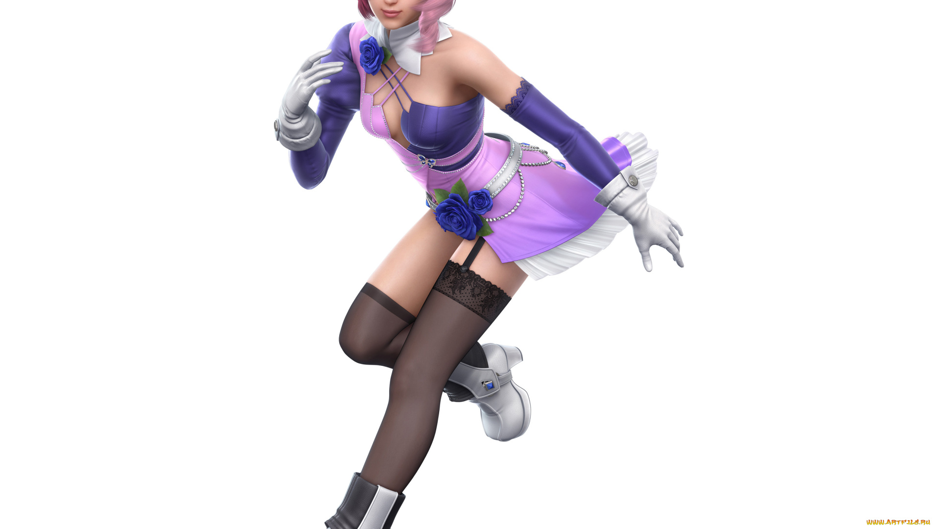 3д, графика, люди, , people, девушка, взгляд, фон, перчатки, платье, чулки