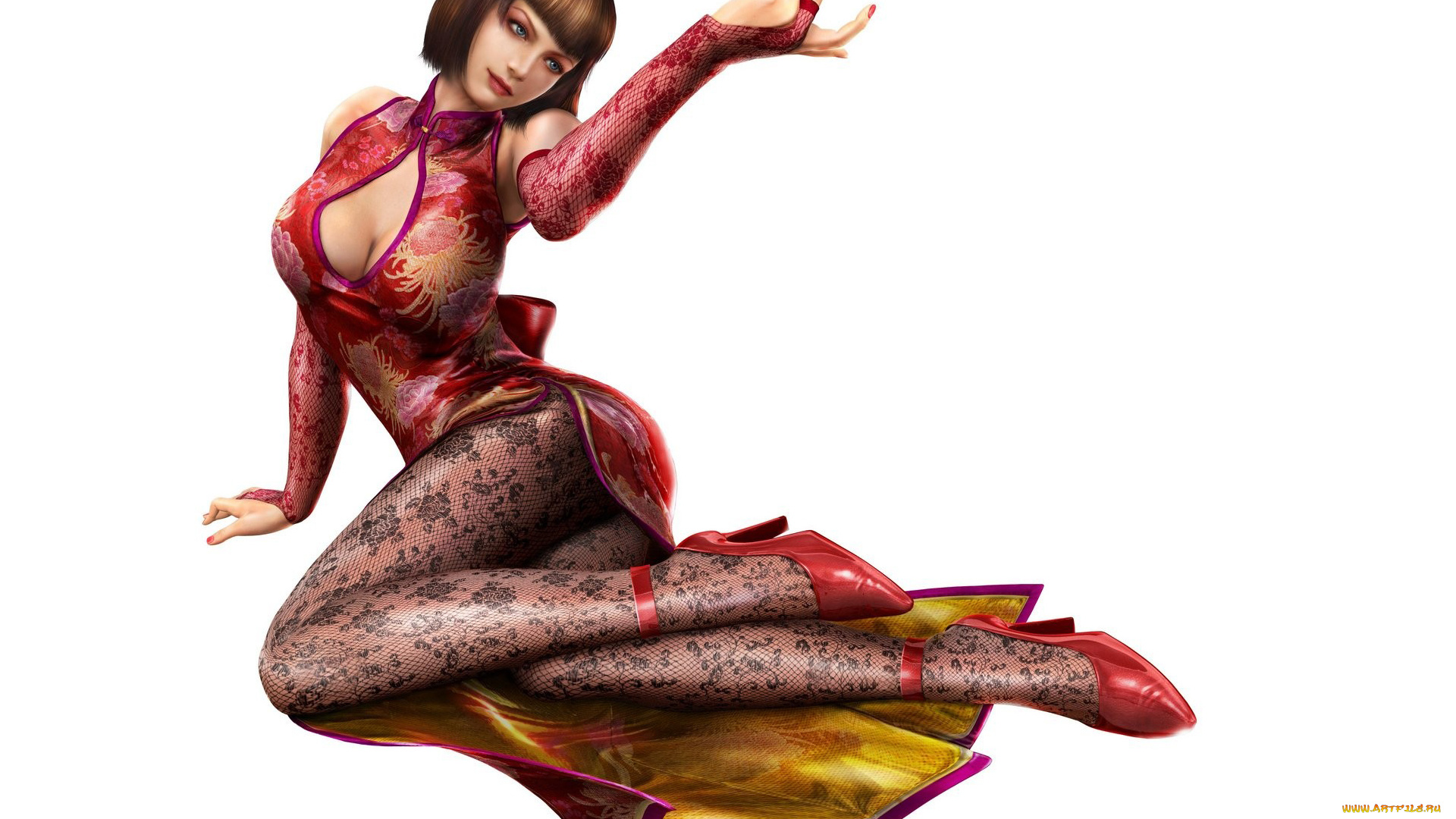 3д, графика, люди, , people, туфли, платье, фон, девушка