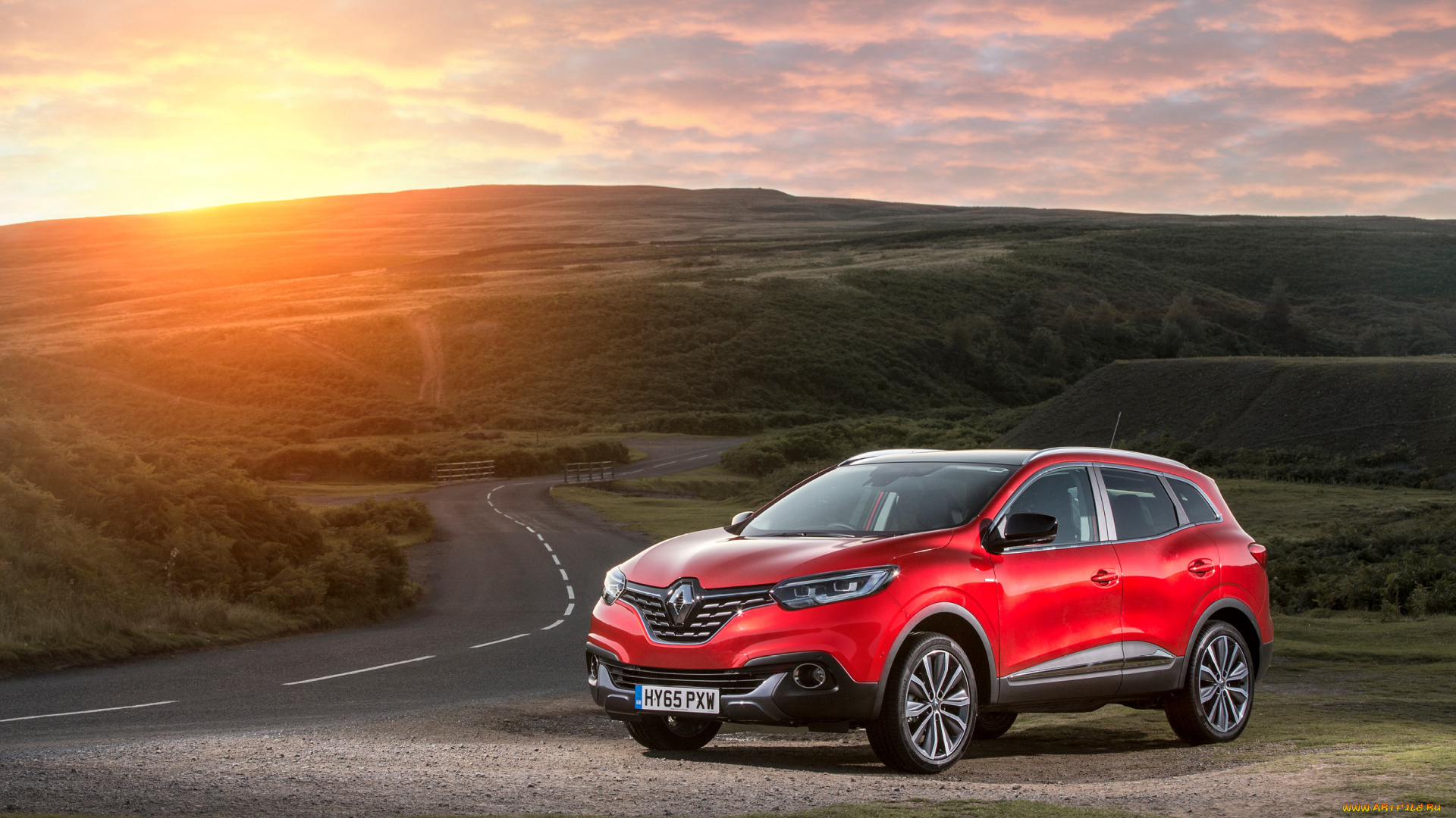 автомобили, renault, 2015г, uk-spec, bose, kadjar, красный