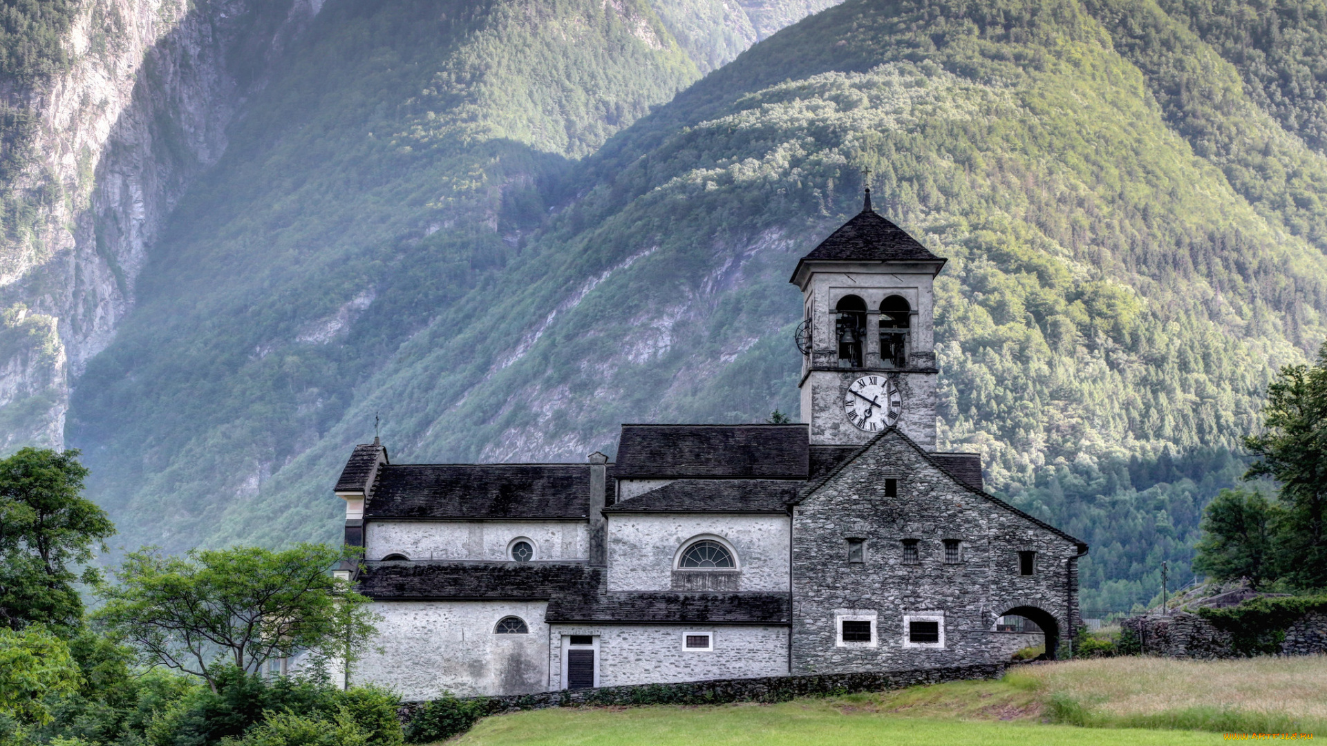 church, of, cevio, , maggia, valley, города, -, католические, соборы, , костелы, , аббатства, церковь, горы