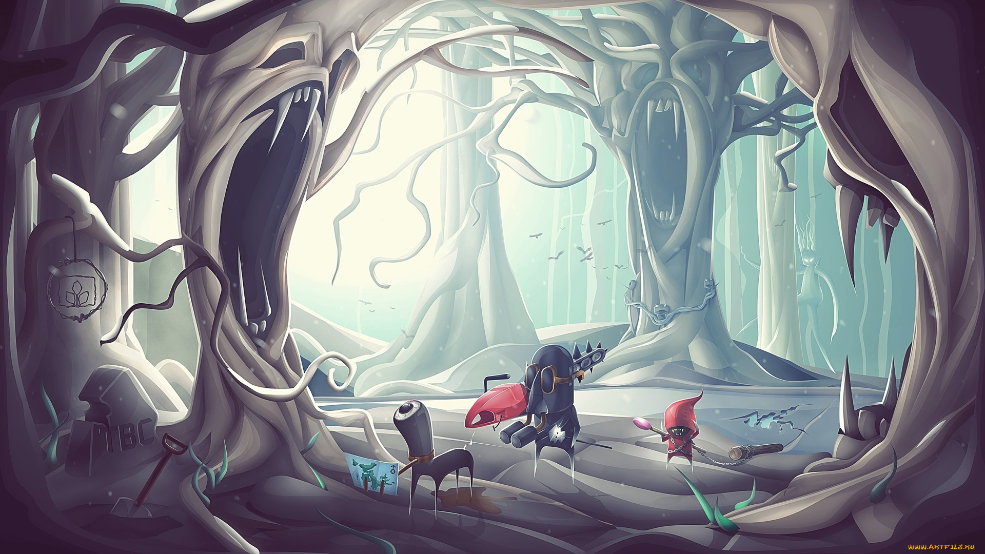 фэнтези, существа, лес, арт