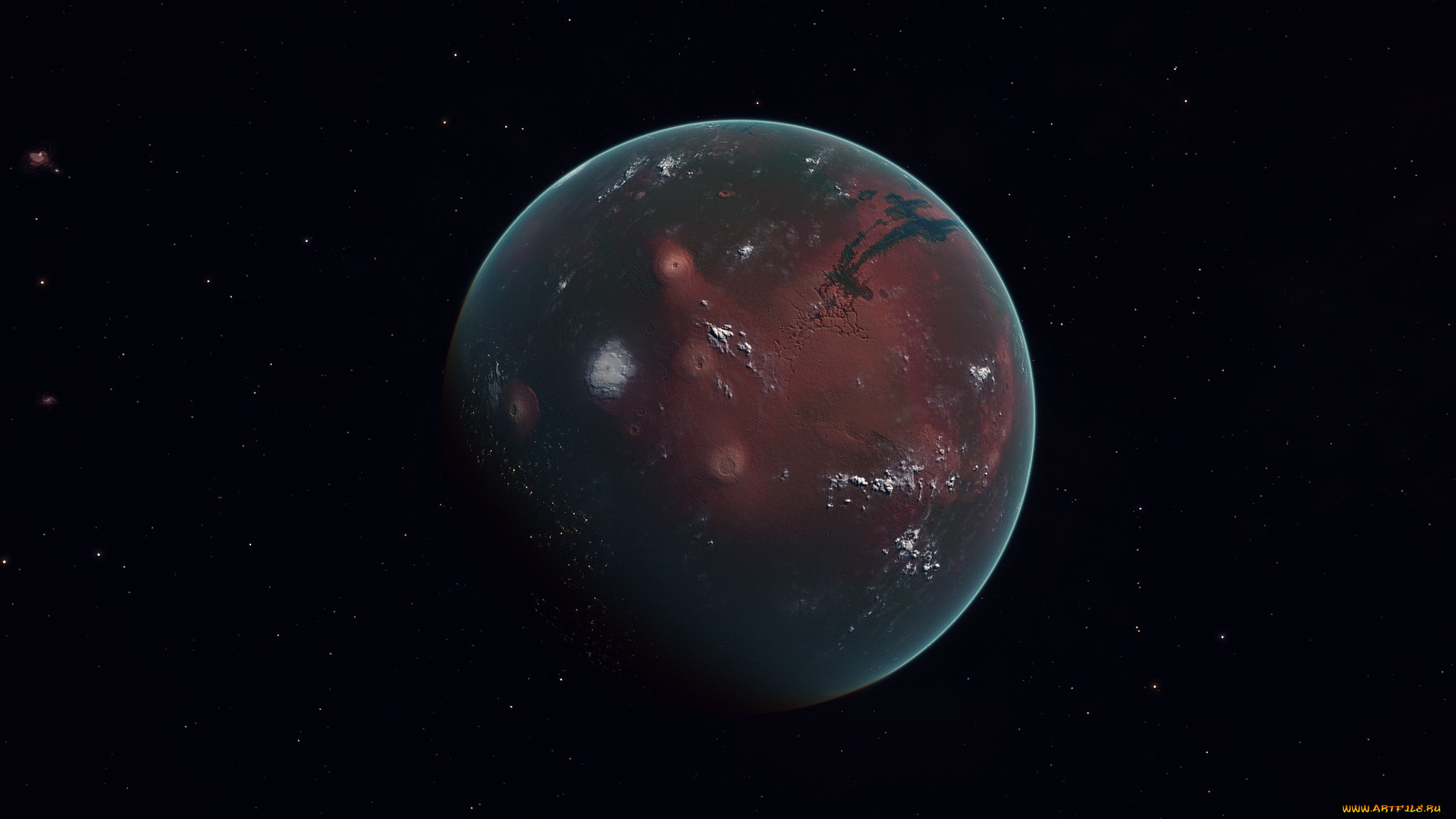 космос, марс, поверхность, планета