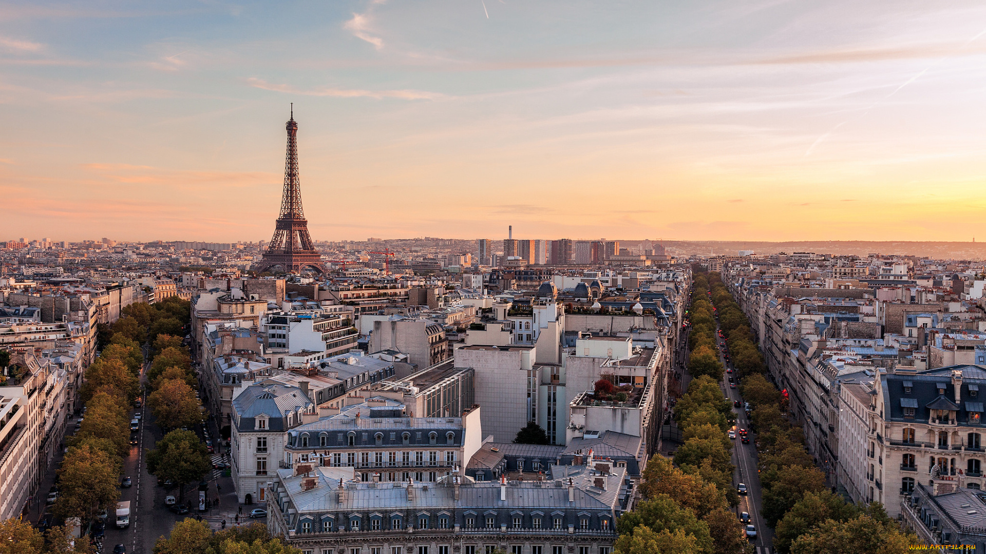 paris, , france, города, париж, , франция, вид, панорама