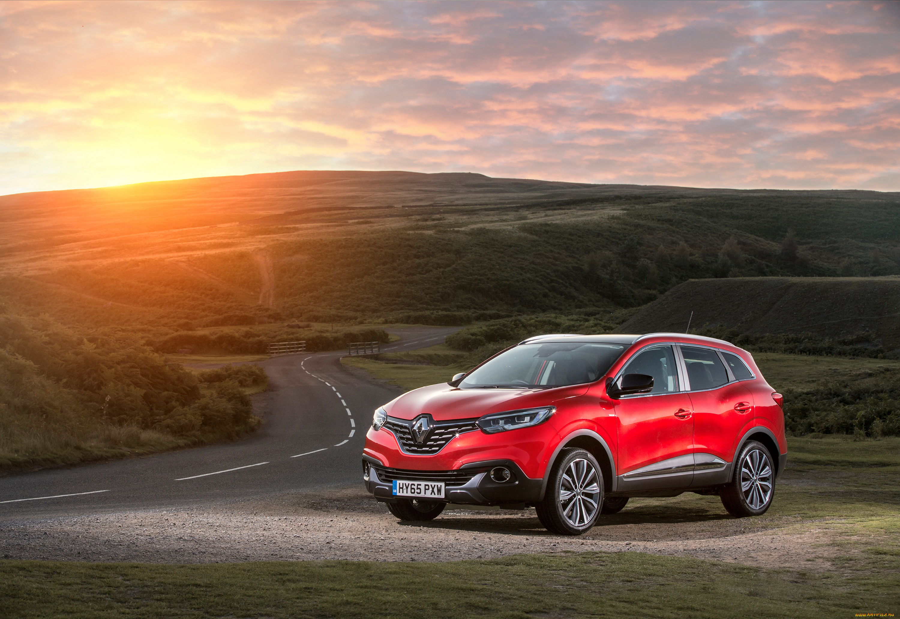 автомобили, renault, 2015г, uk-spec, bose, kadjar, красный