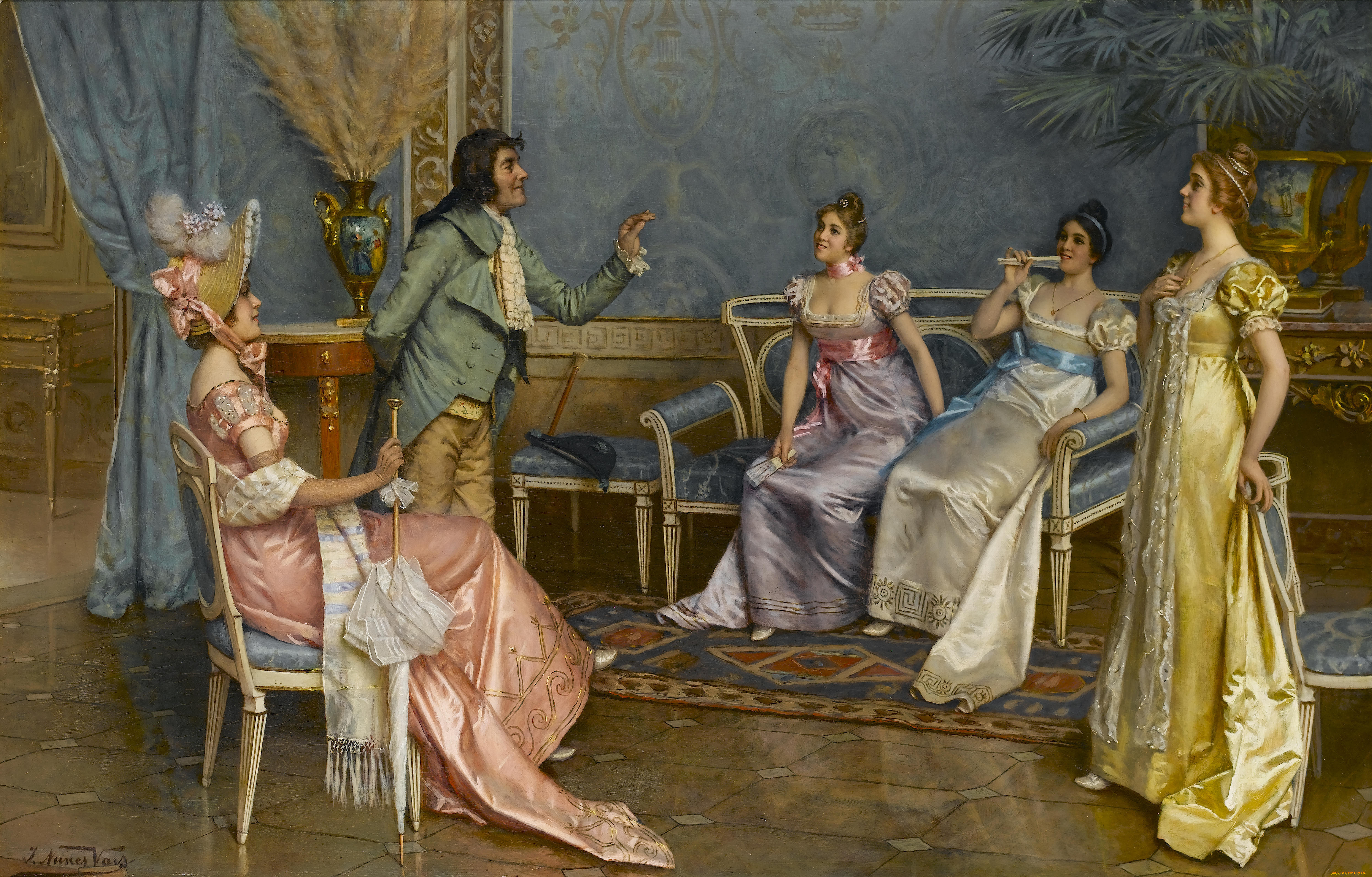 italo, nunes, vais, -, урок, этикета, рисованное, живопись, манеры, учитель, дамы