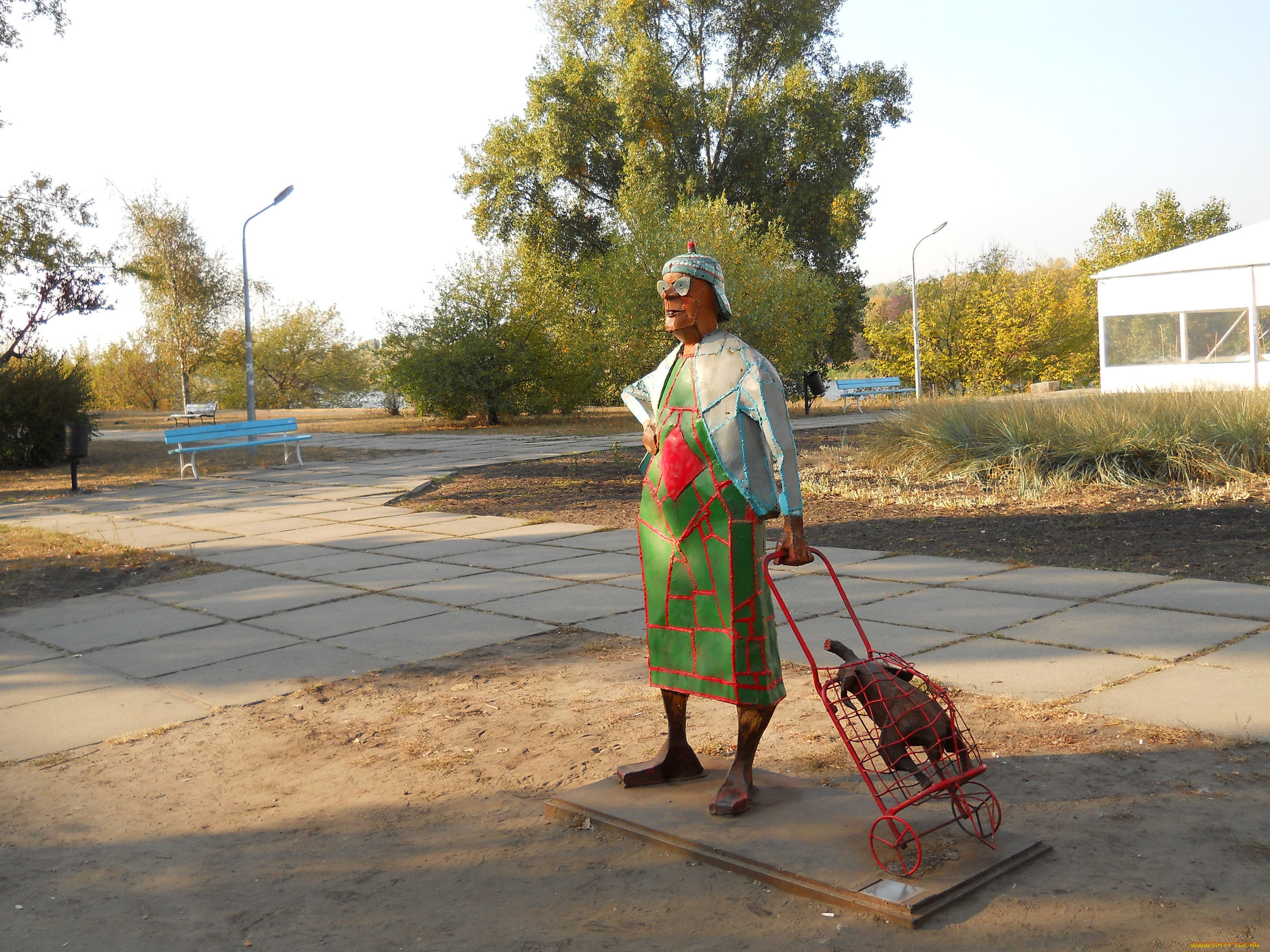 русановская, набережная, в, киеве, города, -, памятники, , скульптуры, , арт-объекты, парк, памятник, осень, киев