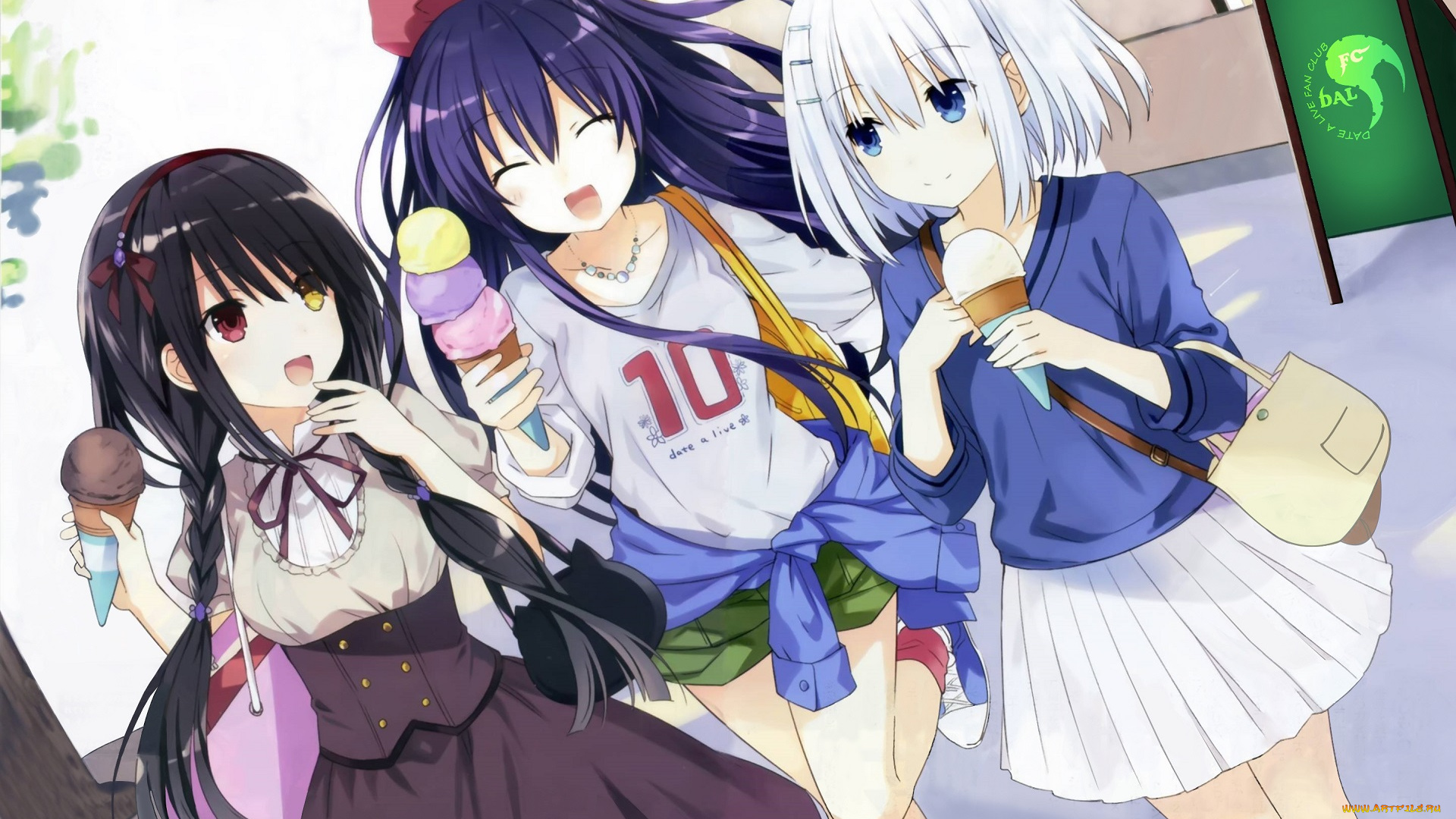 аниме, date, a, live, девушки