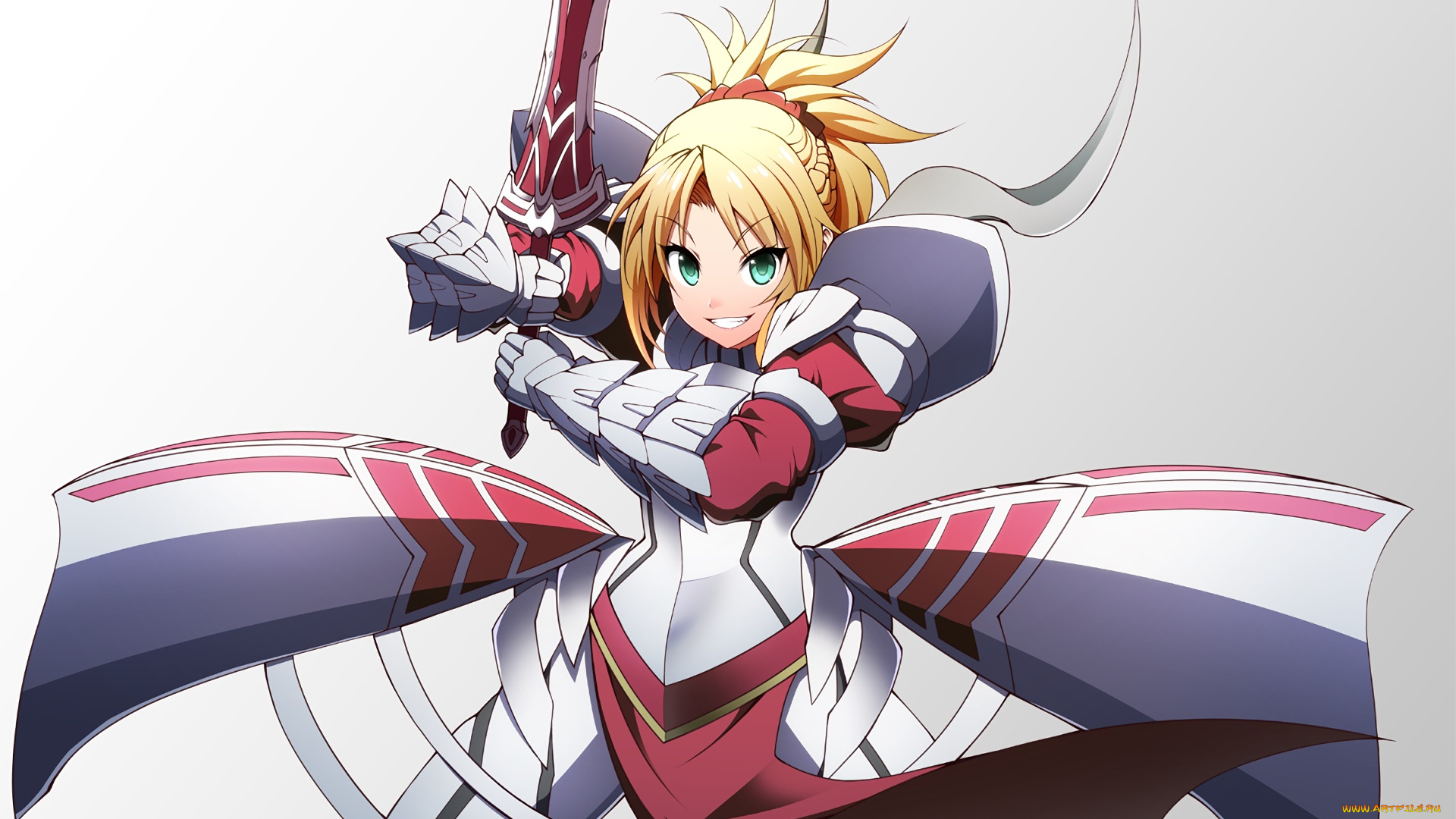 аниме, fate, stay, night, девушка, фон, взгляд