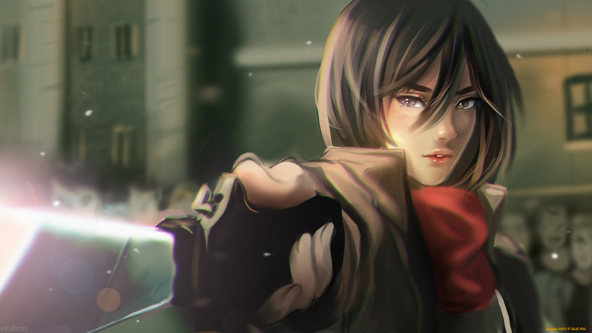 аниме, shingeki, no, kyojin, атака, титанов