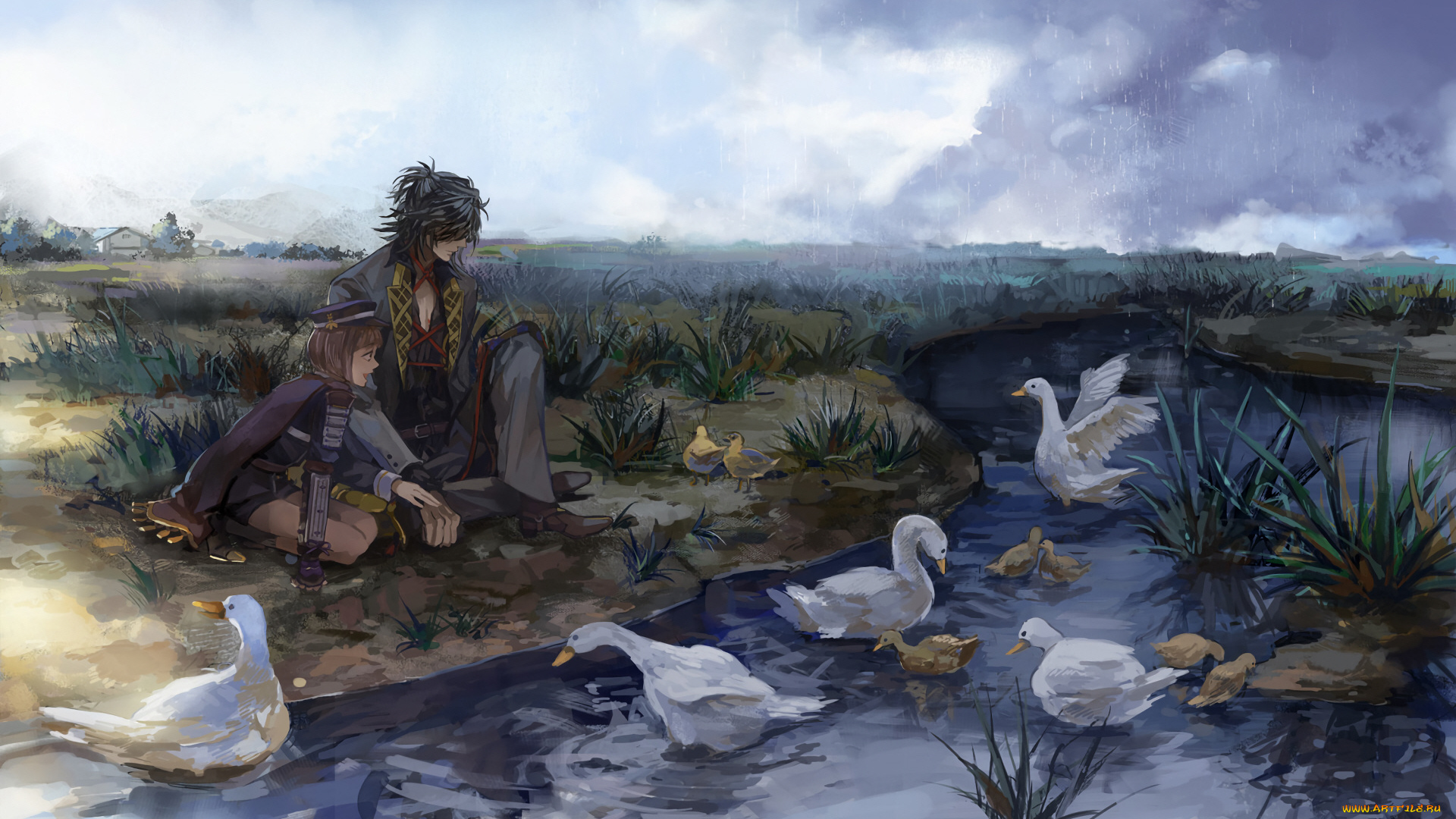 аниме, touken, ranbu, танец, мечей