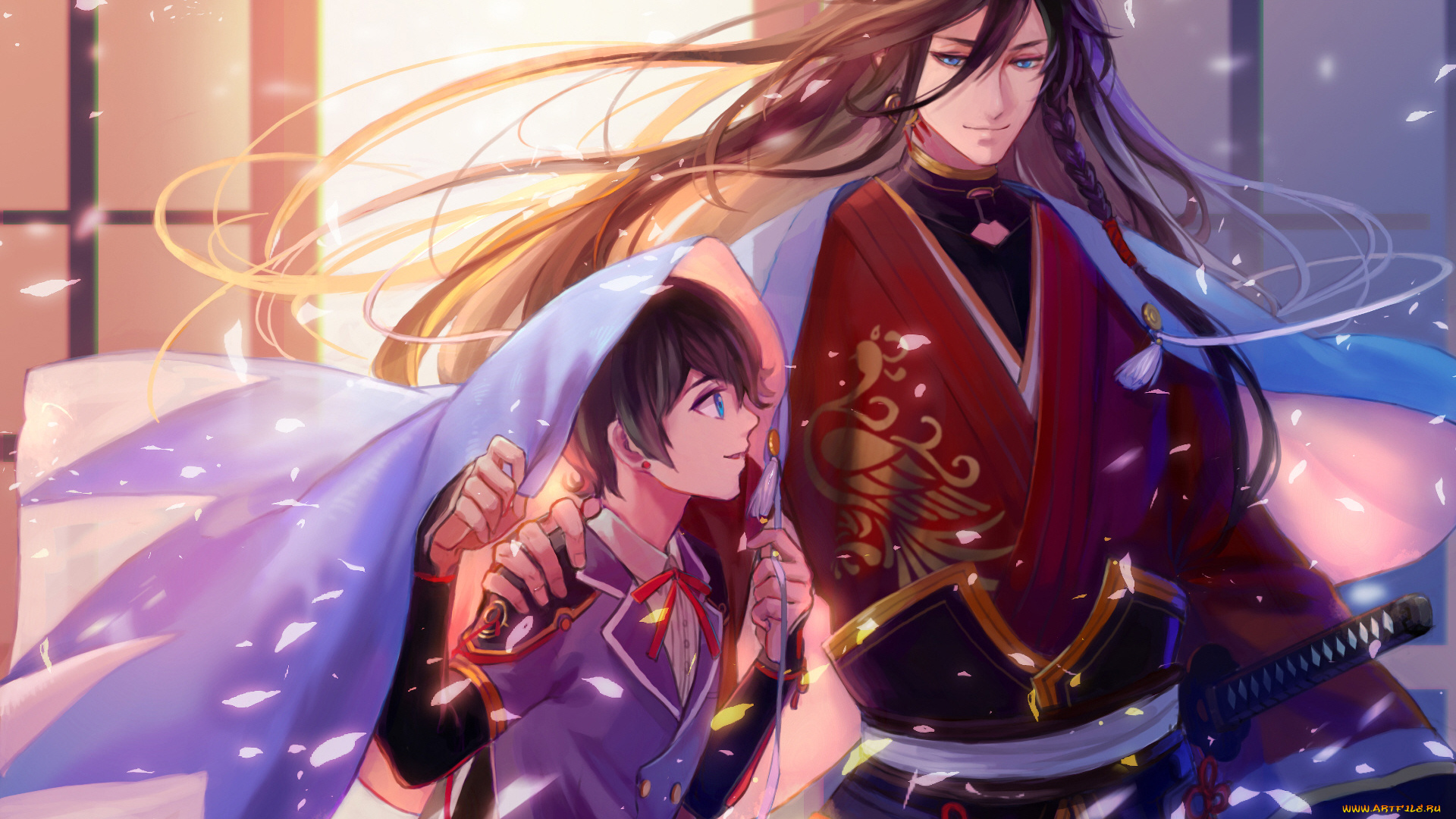 аниме, touken, ranbu, танец, мечей