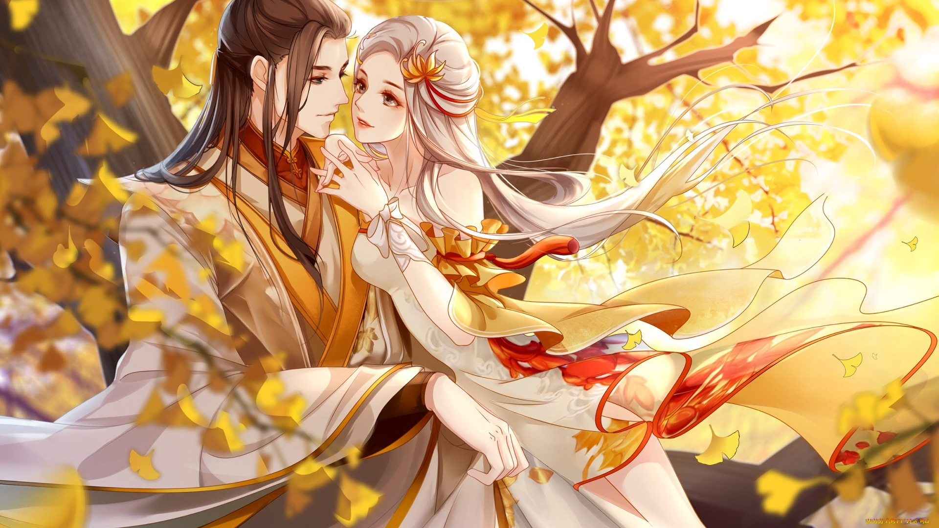 аниме, unknown, , другое, фон, взгляд, девушка