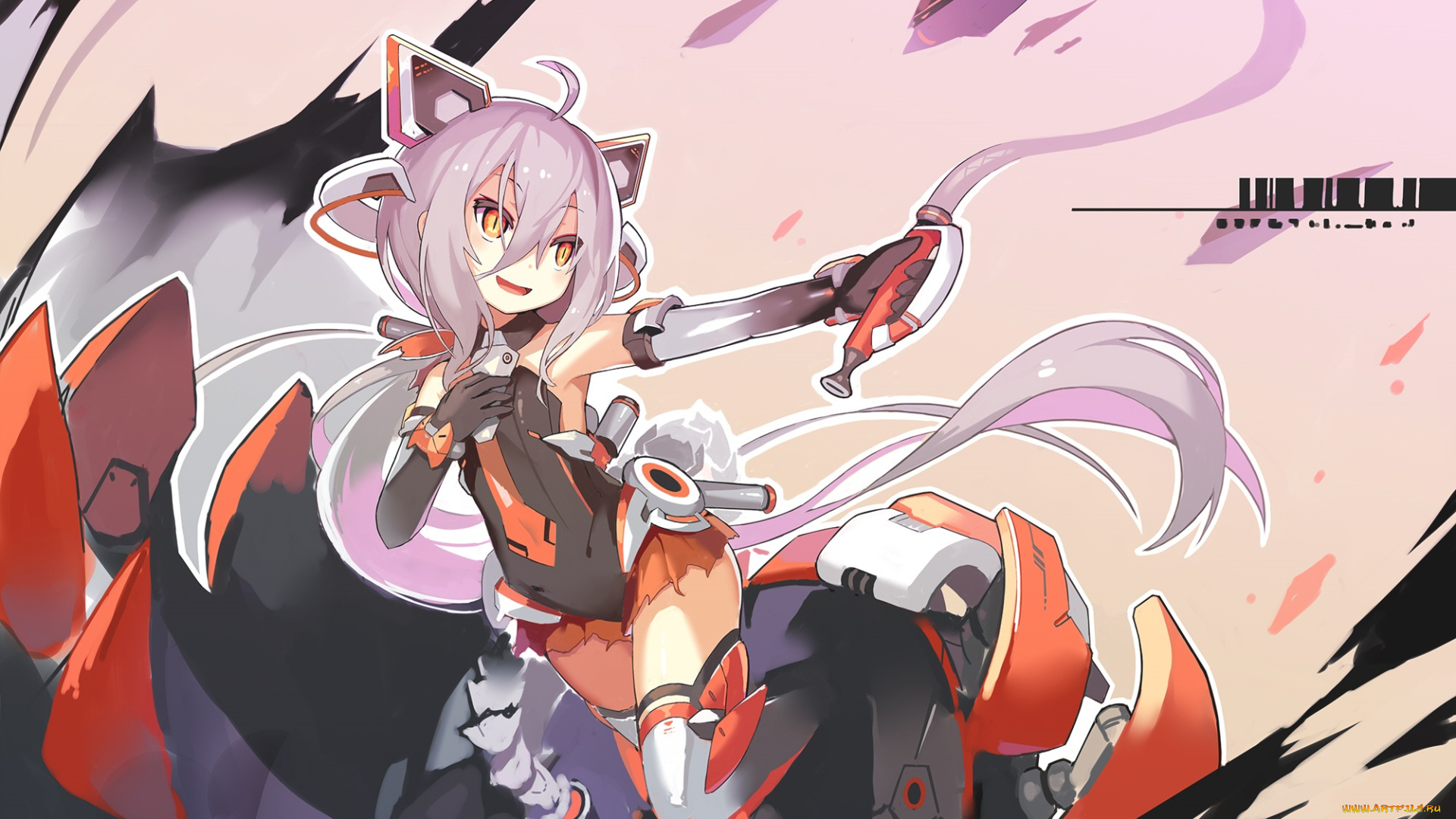 аниме, zhan, jian, shao, nyu, девушка