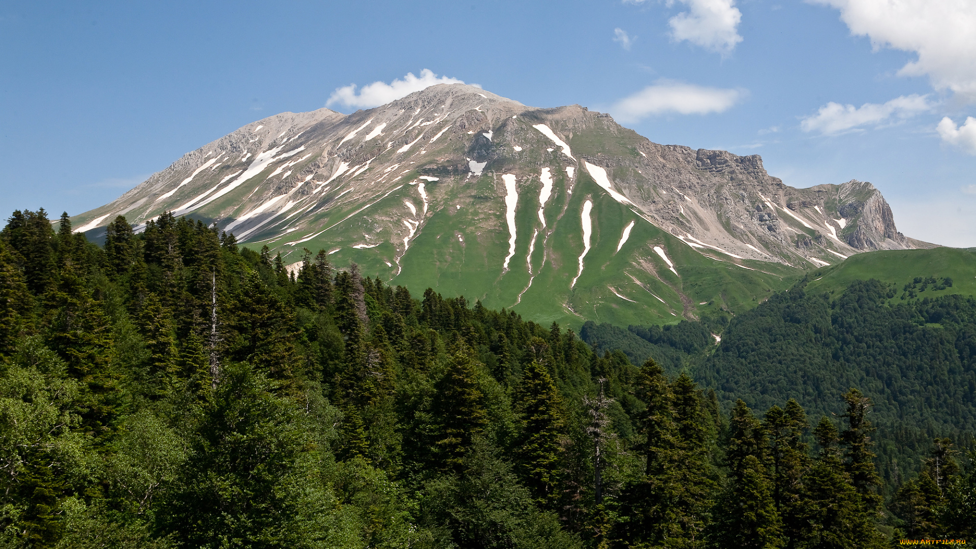 оштен, природа, горы, кавказ, лаго-, наки, гора