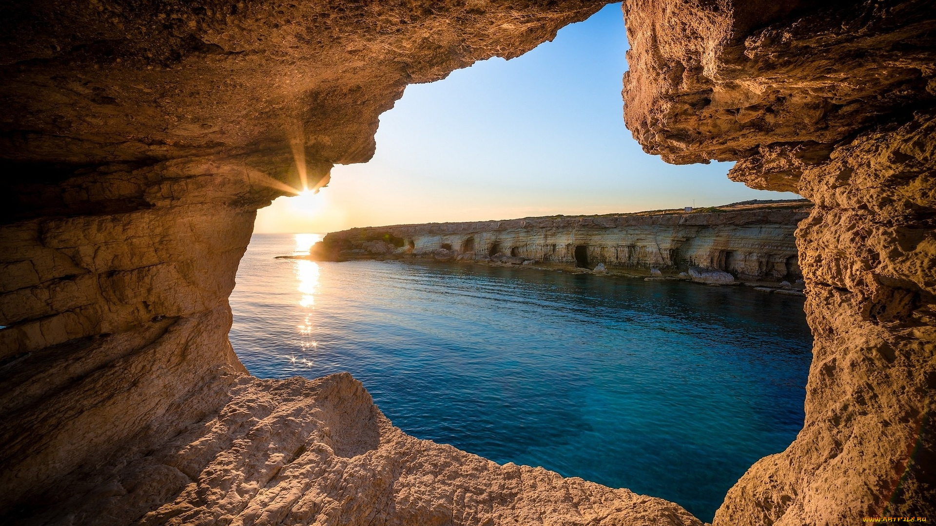 природа, побережье, море, скалы