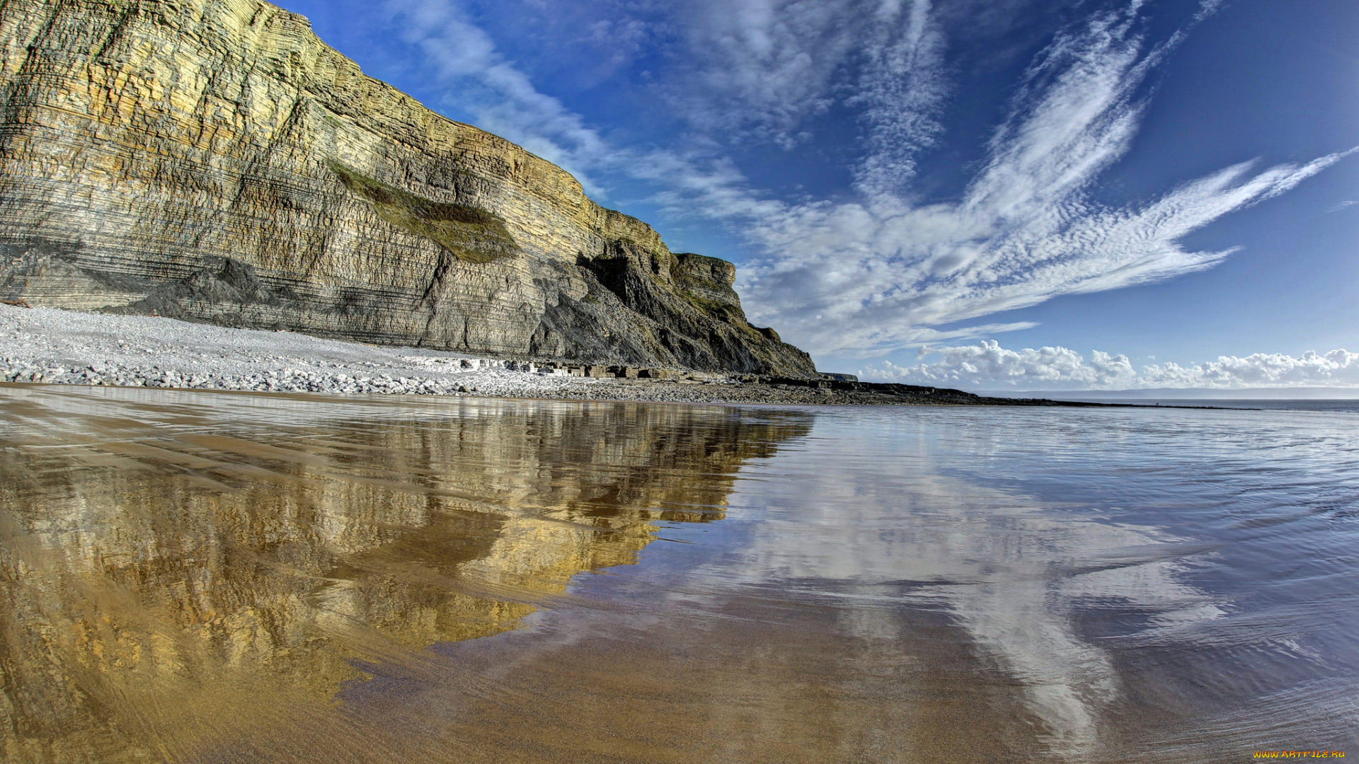 природа, побережье, простор