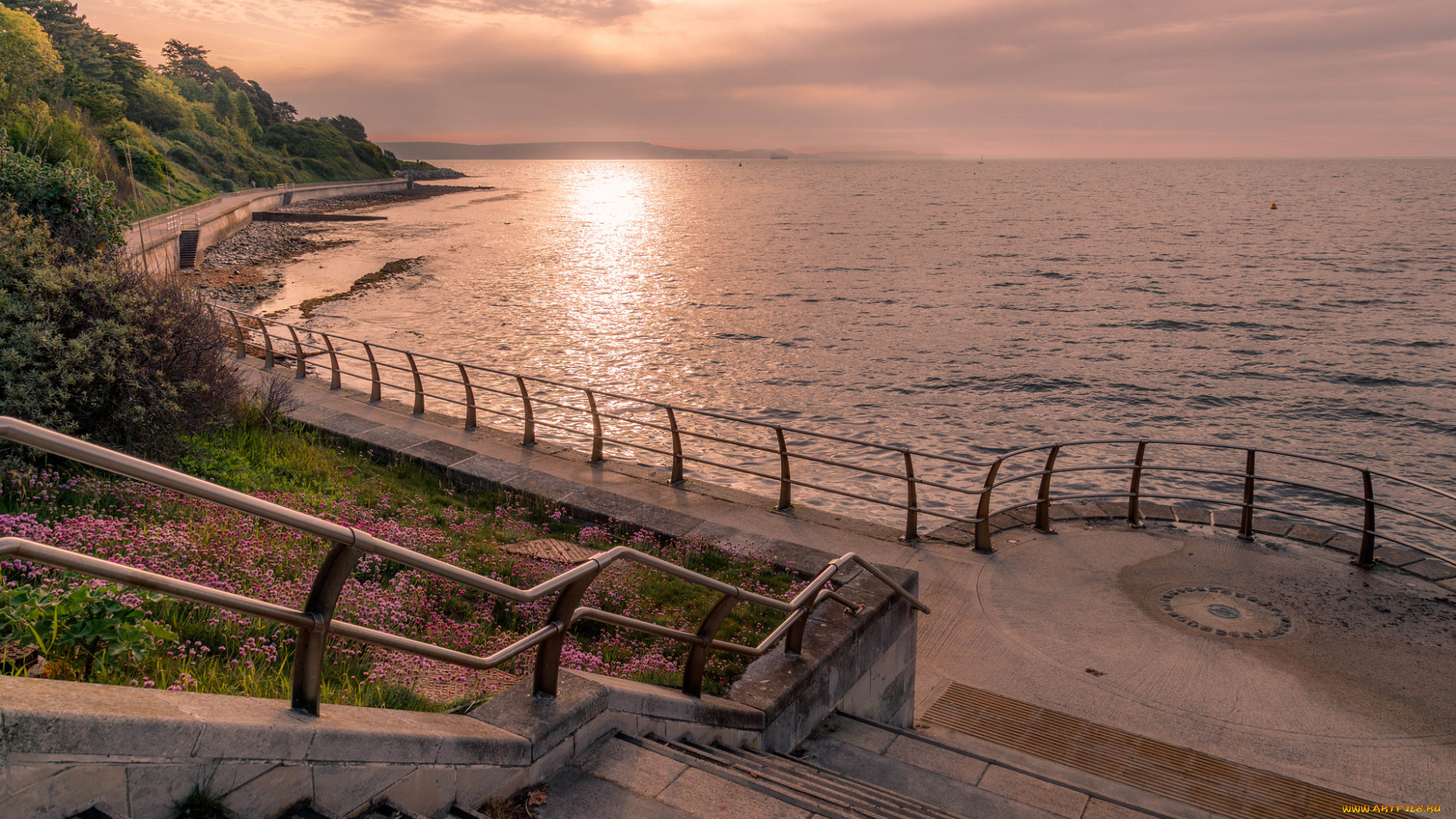 природа, побережье, простор