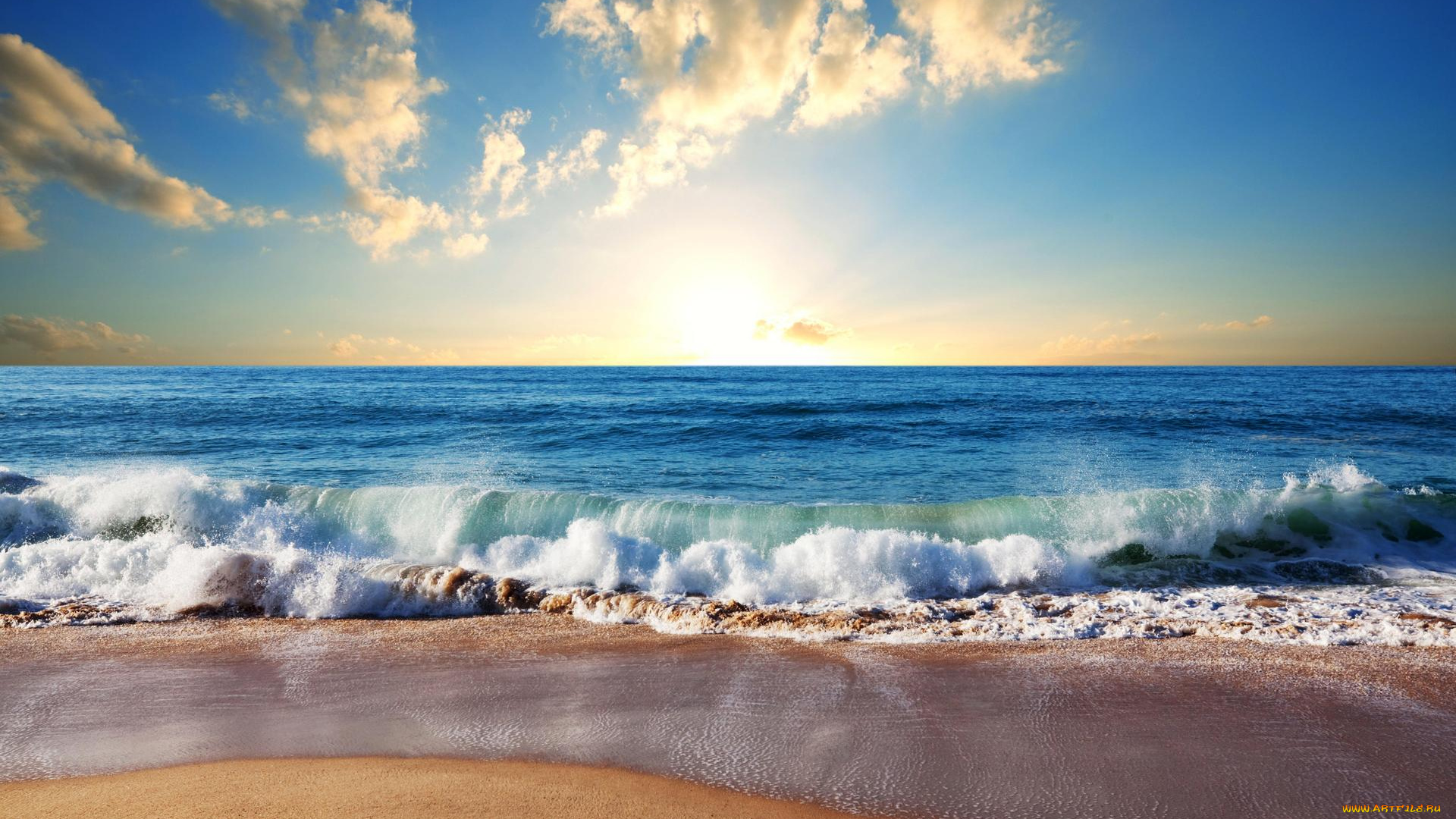 природа, побережье, волны, пляж, море