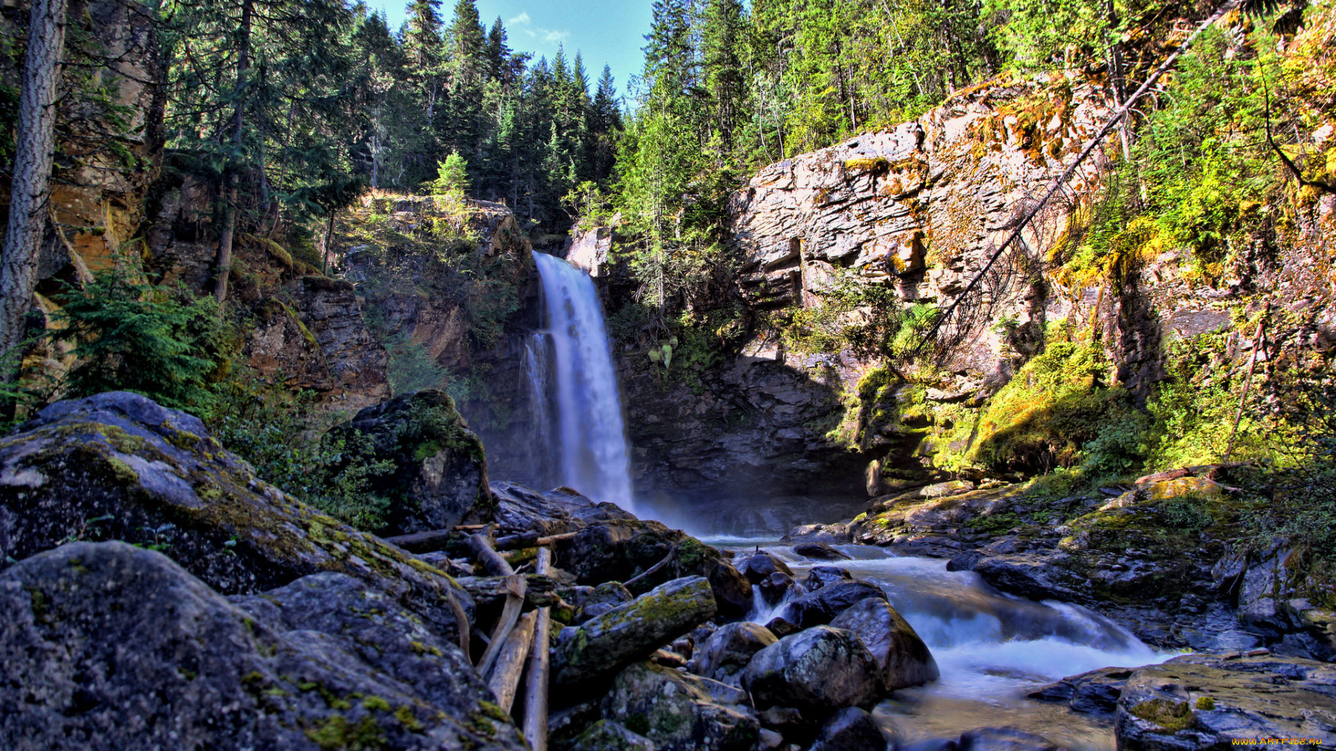 природа, водопады, простор