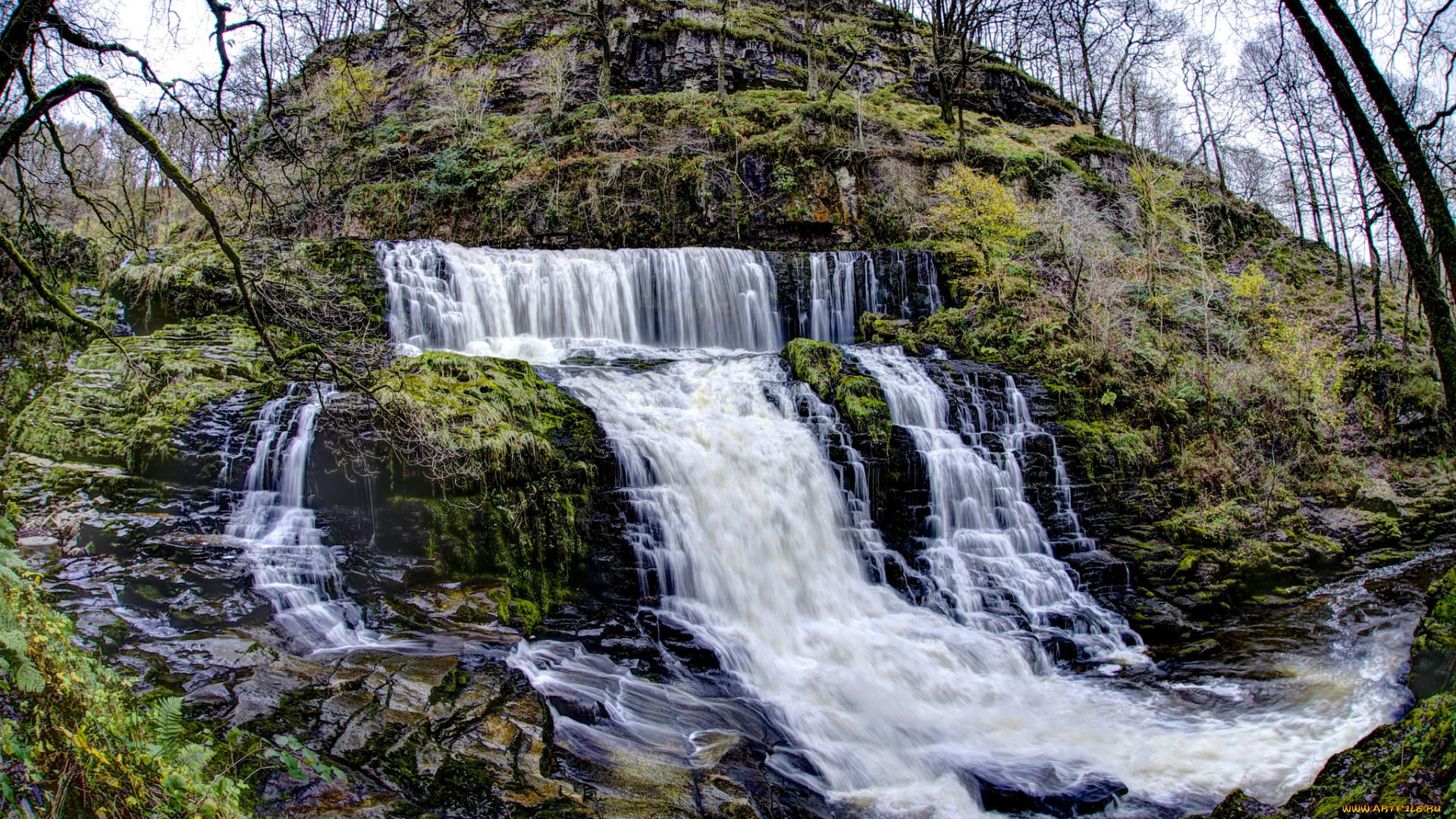 природа, водопады, простор
