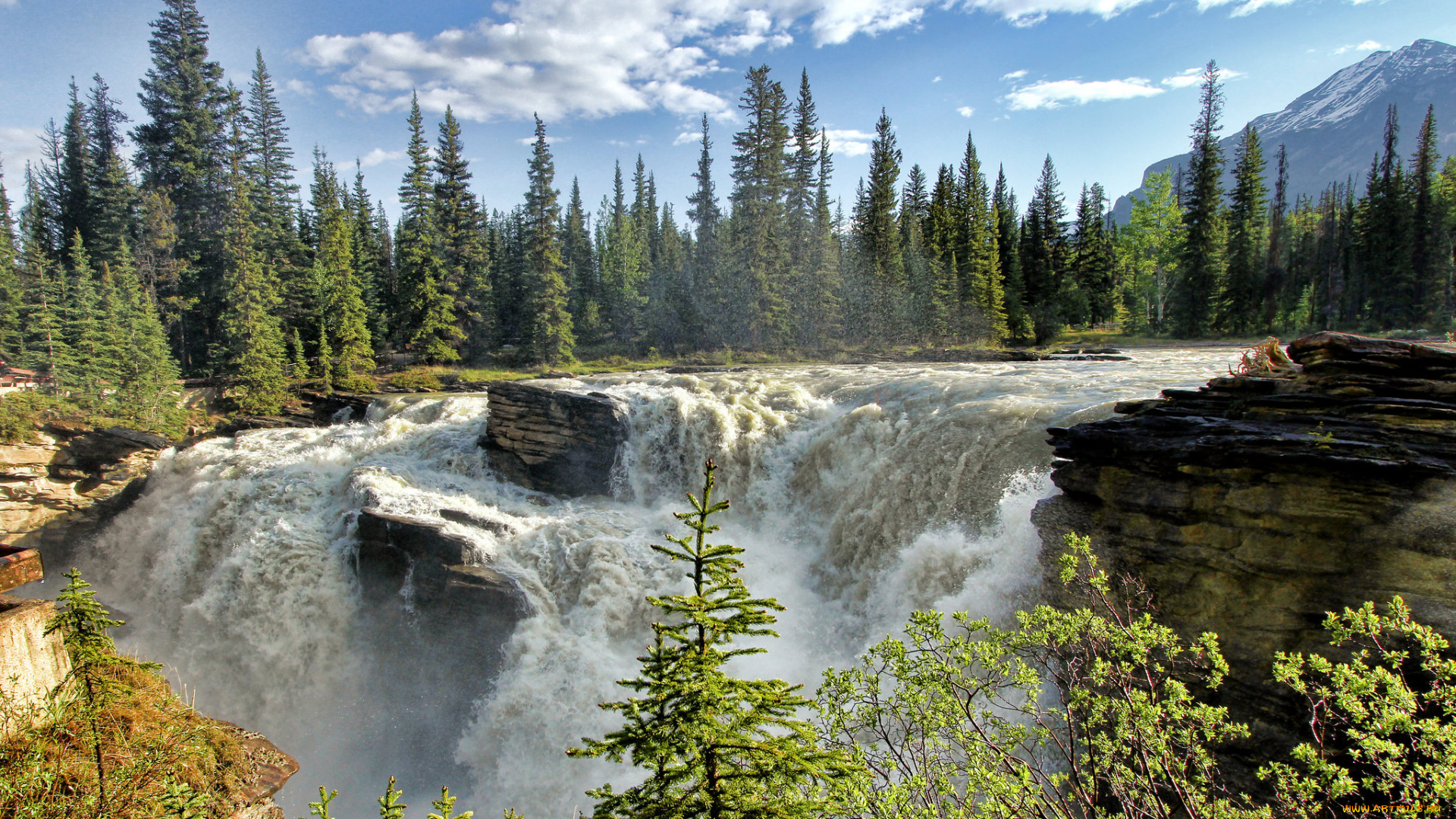 природа, водопады, простор