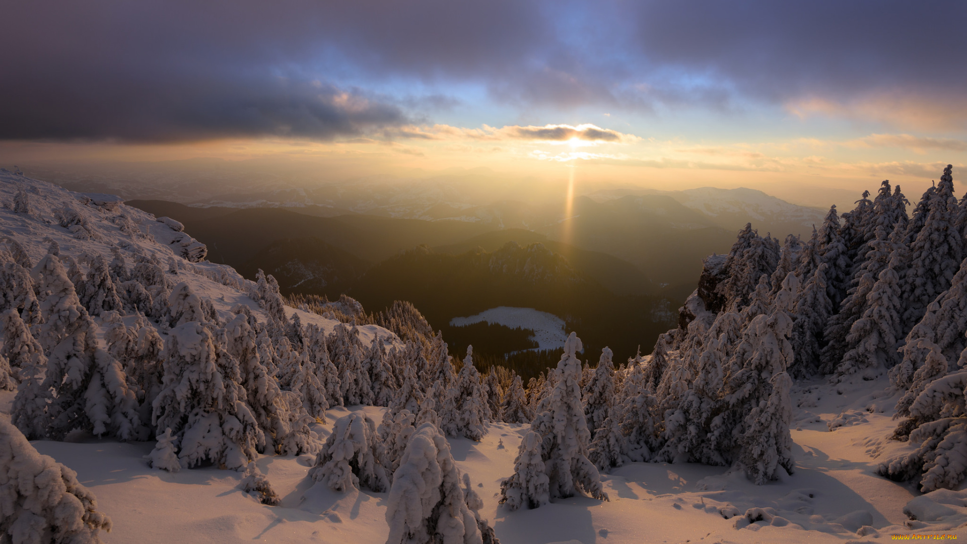 природа, зима, простор