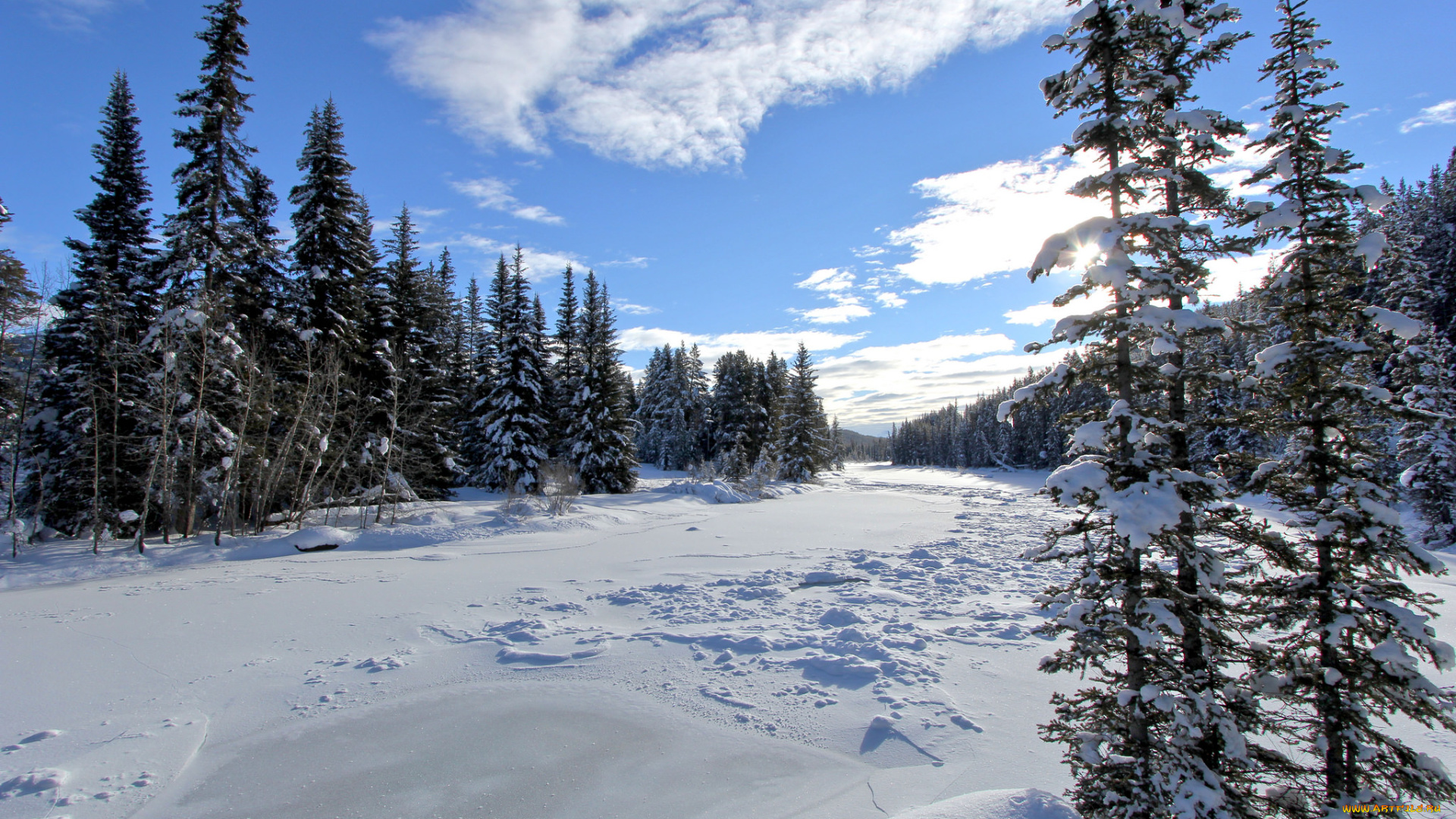 природа, зима, простор