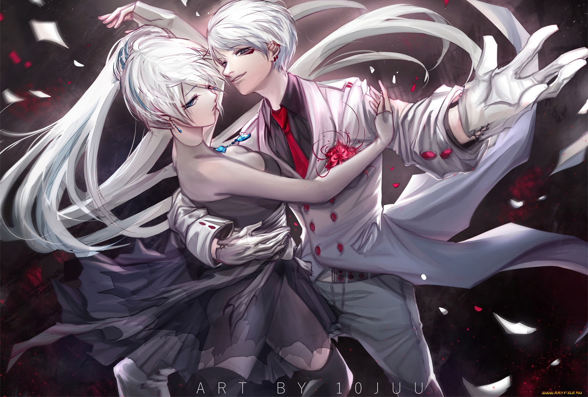 аниме, rwby, двое