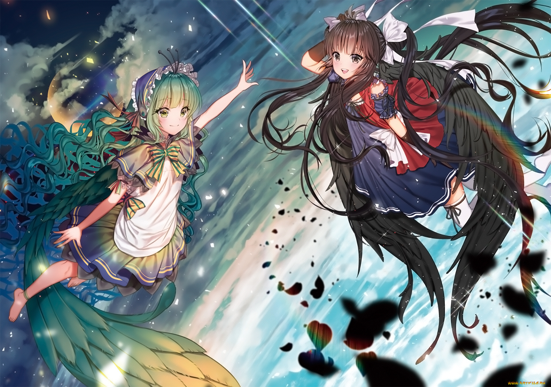 аниме, животные, , существа, девушки