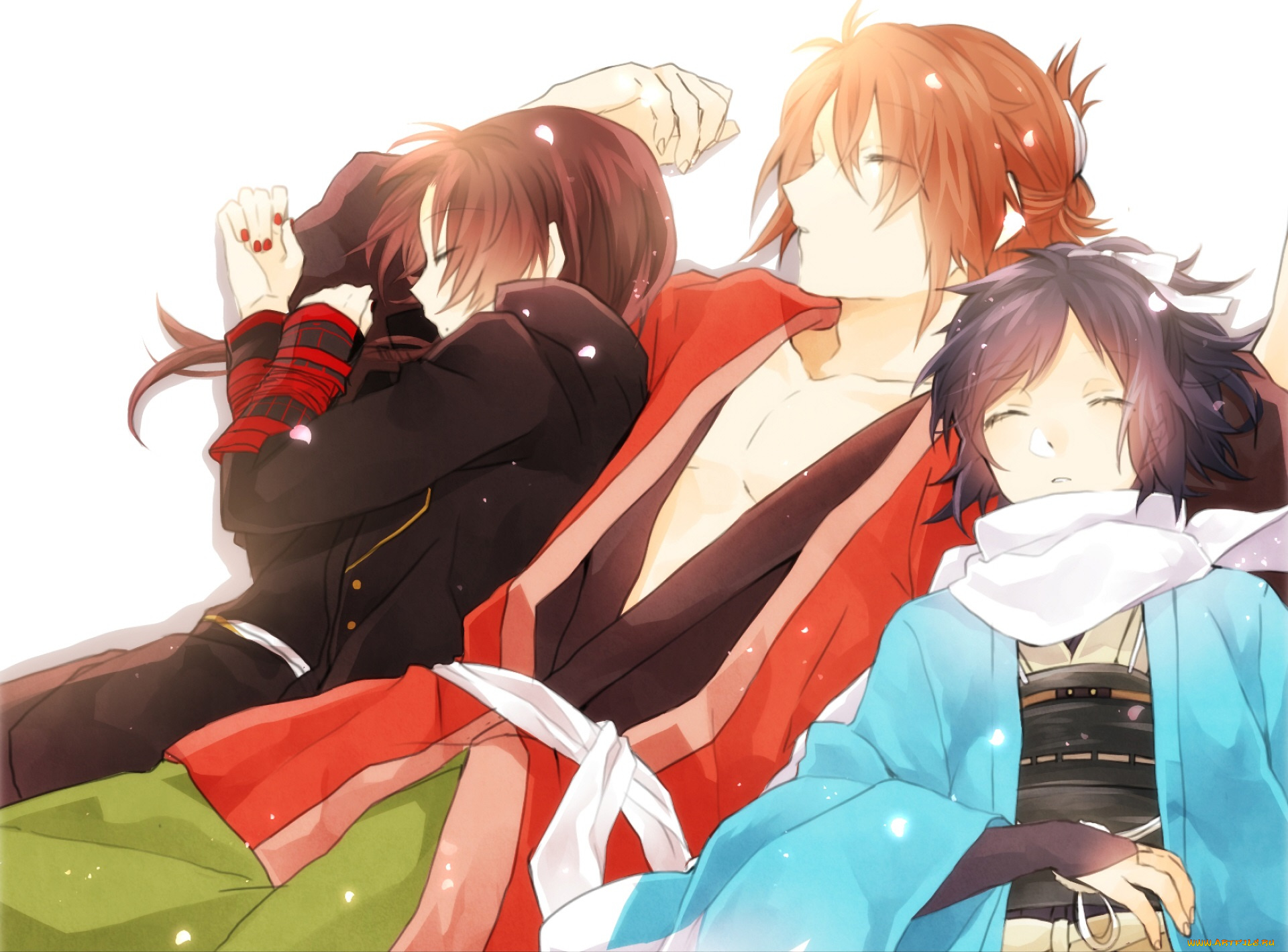 аниме, touken, ranbu, танец, мечей