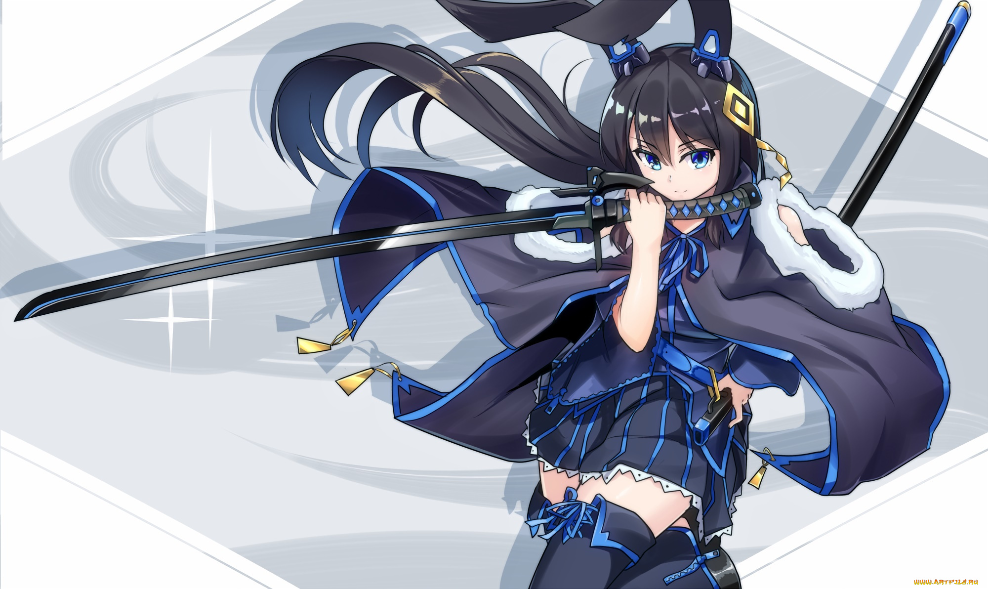 аниме, оружие, , техника, , технологии, девушка, фон, взгляд