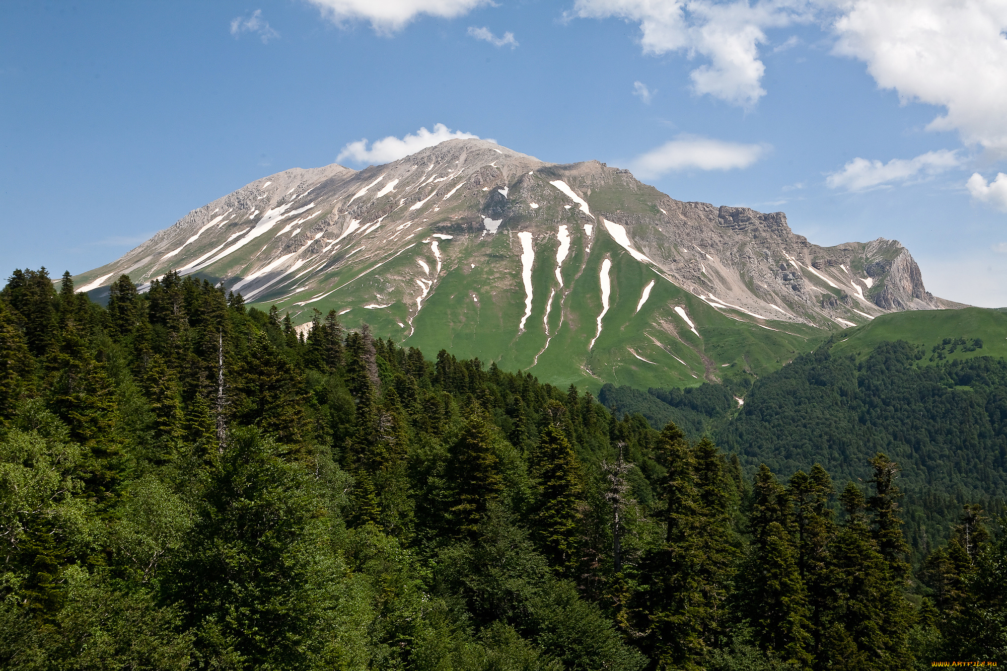 оштен, природа, горы, кавказ, лаго-, наки, гора