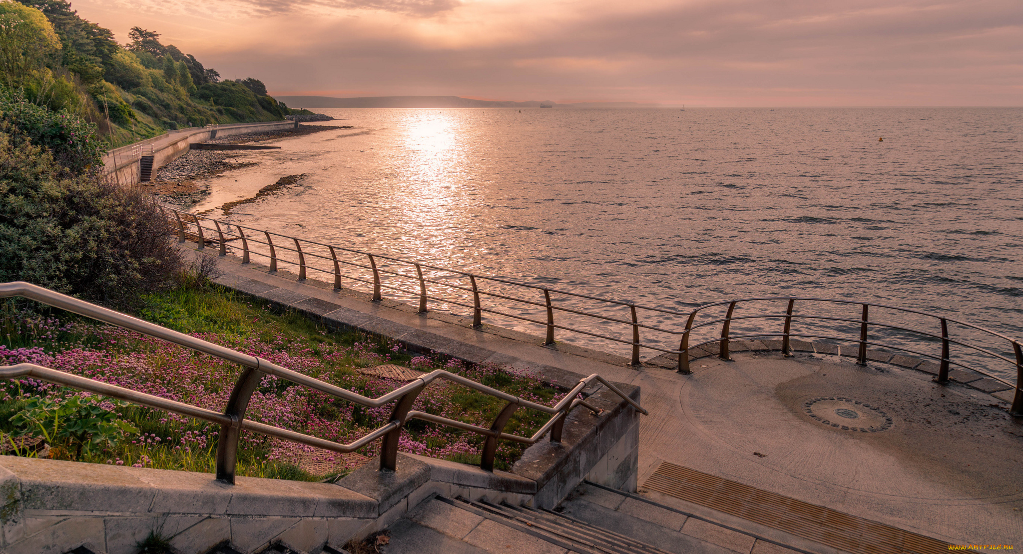 природа, побережье, простор