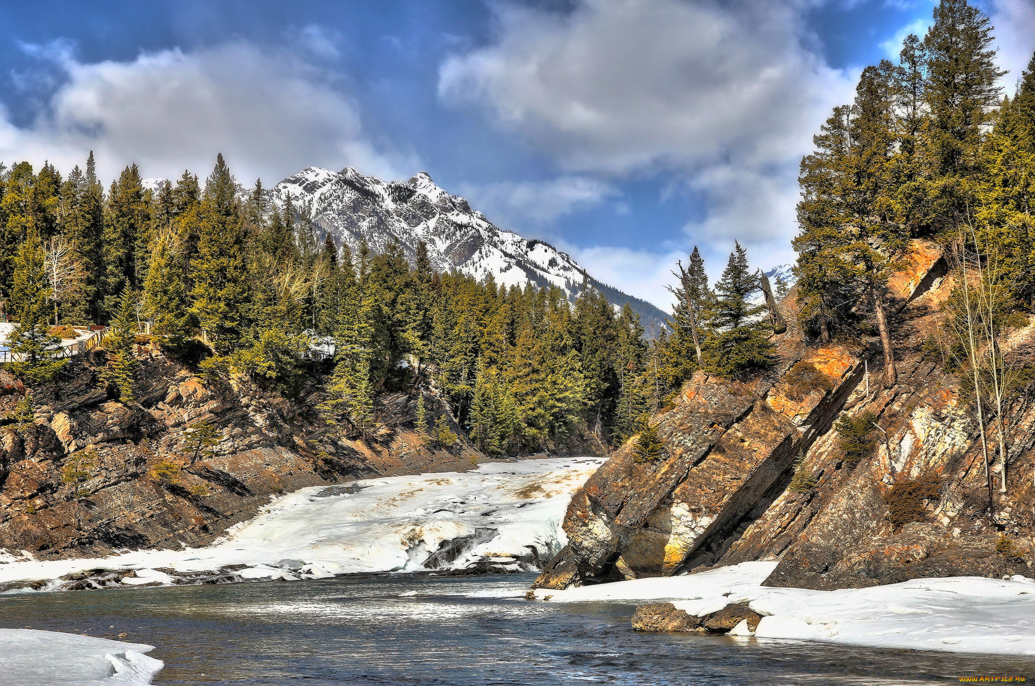 природа, водопады, простор
