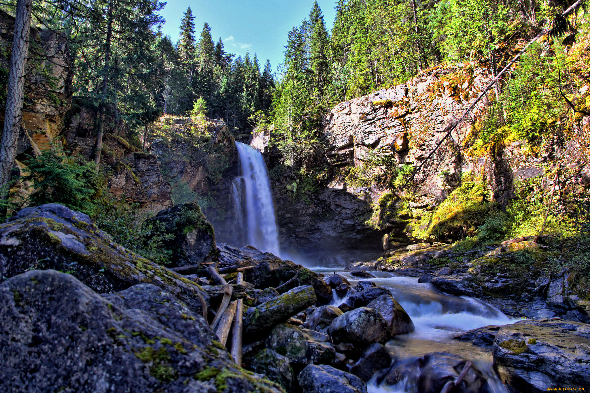природа, водопады, простор