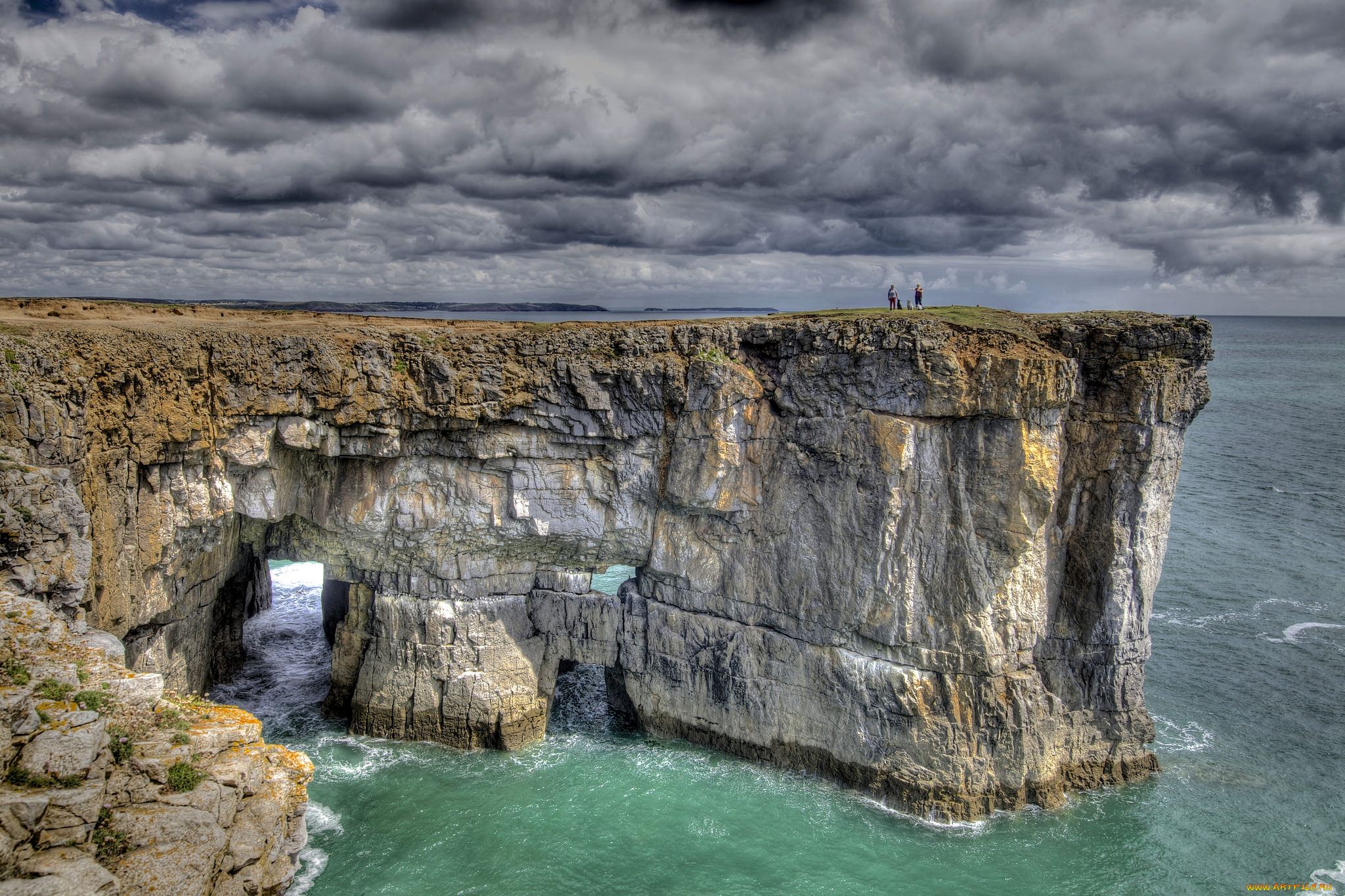 природа, побережье, простор