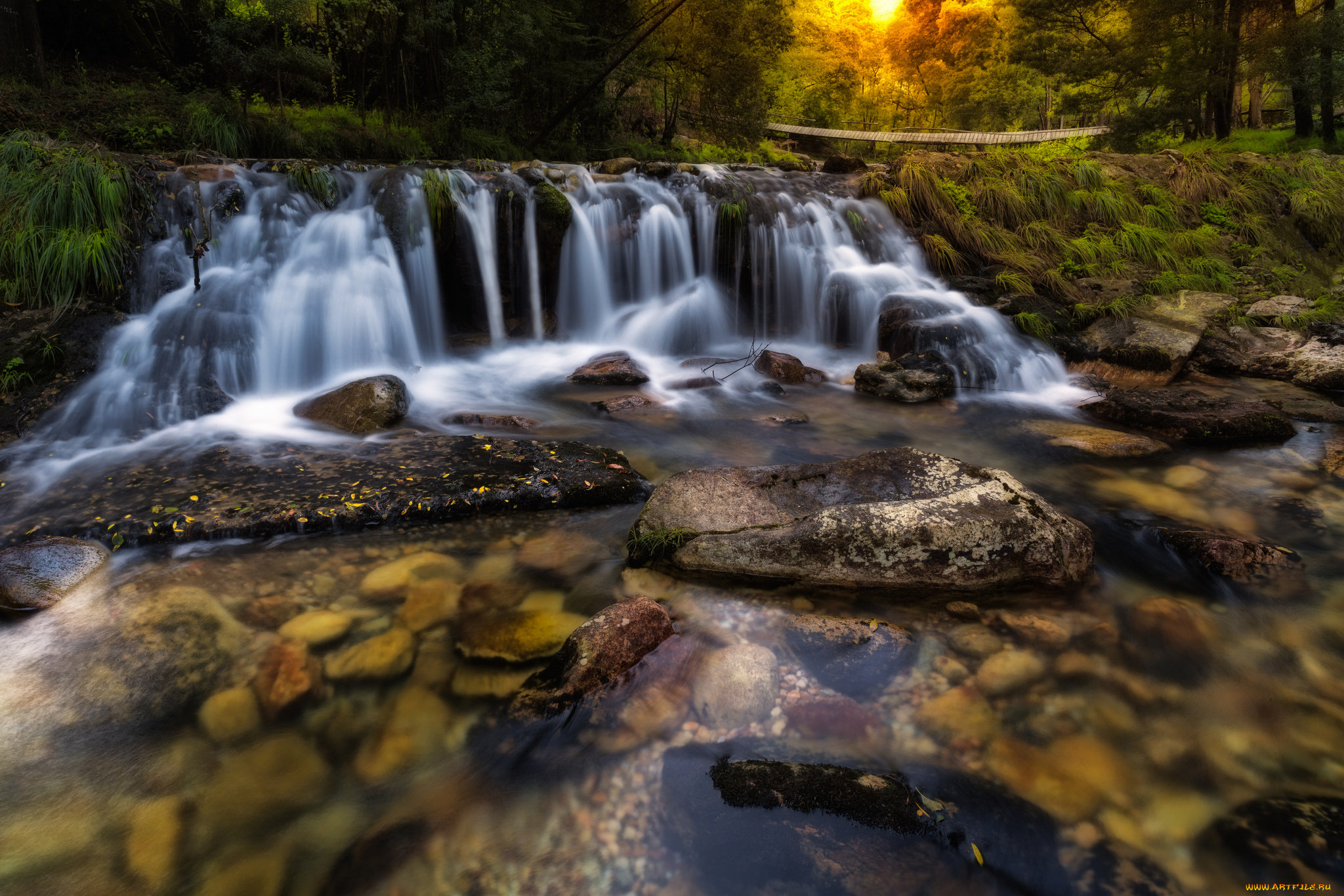 природа, водопады, простор