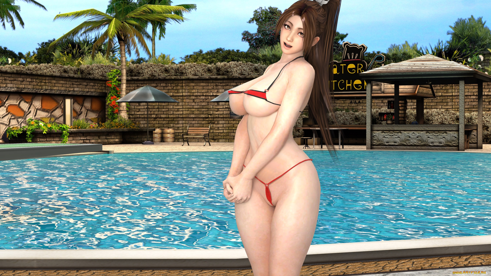 3д, графика, люди, , people, девушка, взгляд, фон