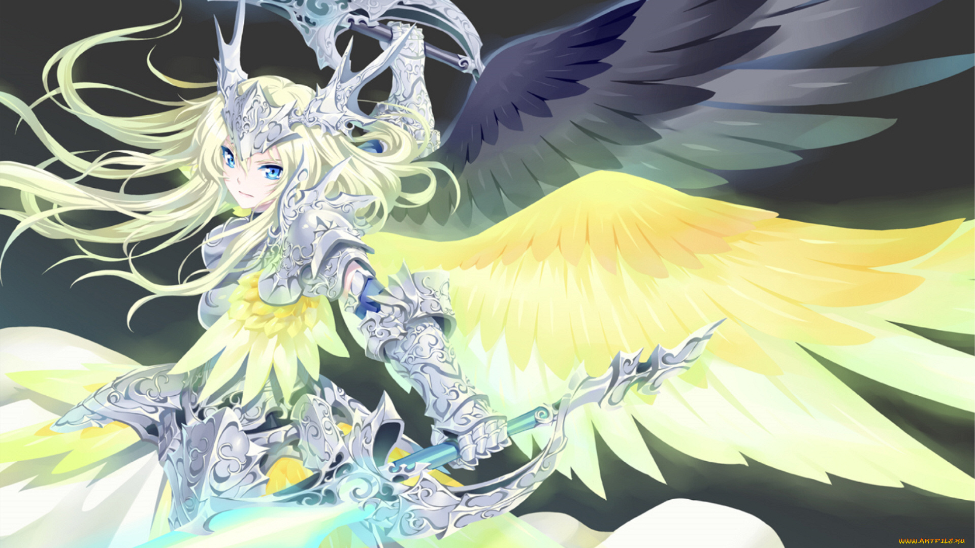 аниме, ангелы, , демоны, девушка