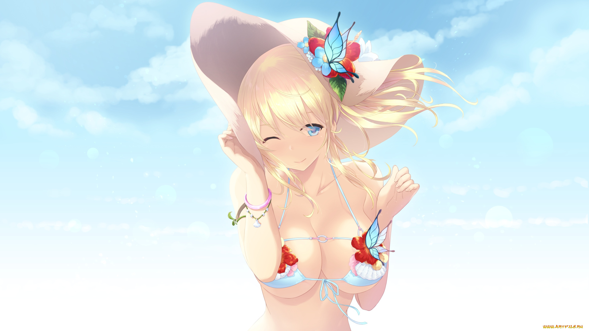 аниме, boku, wa, tomodachi, ga, sukunai, фон, взгляд, девушка