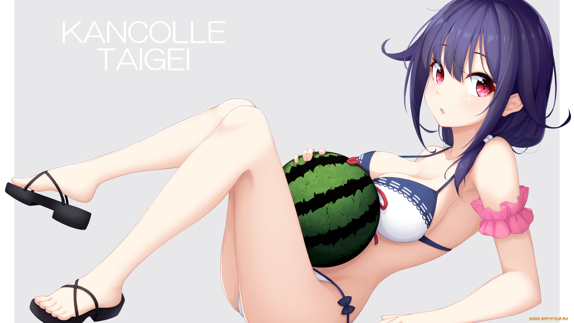 аниме, kantai, collection, девушка, взгляд, фон