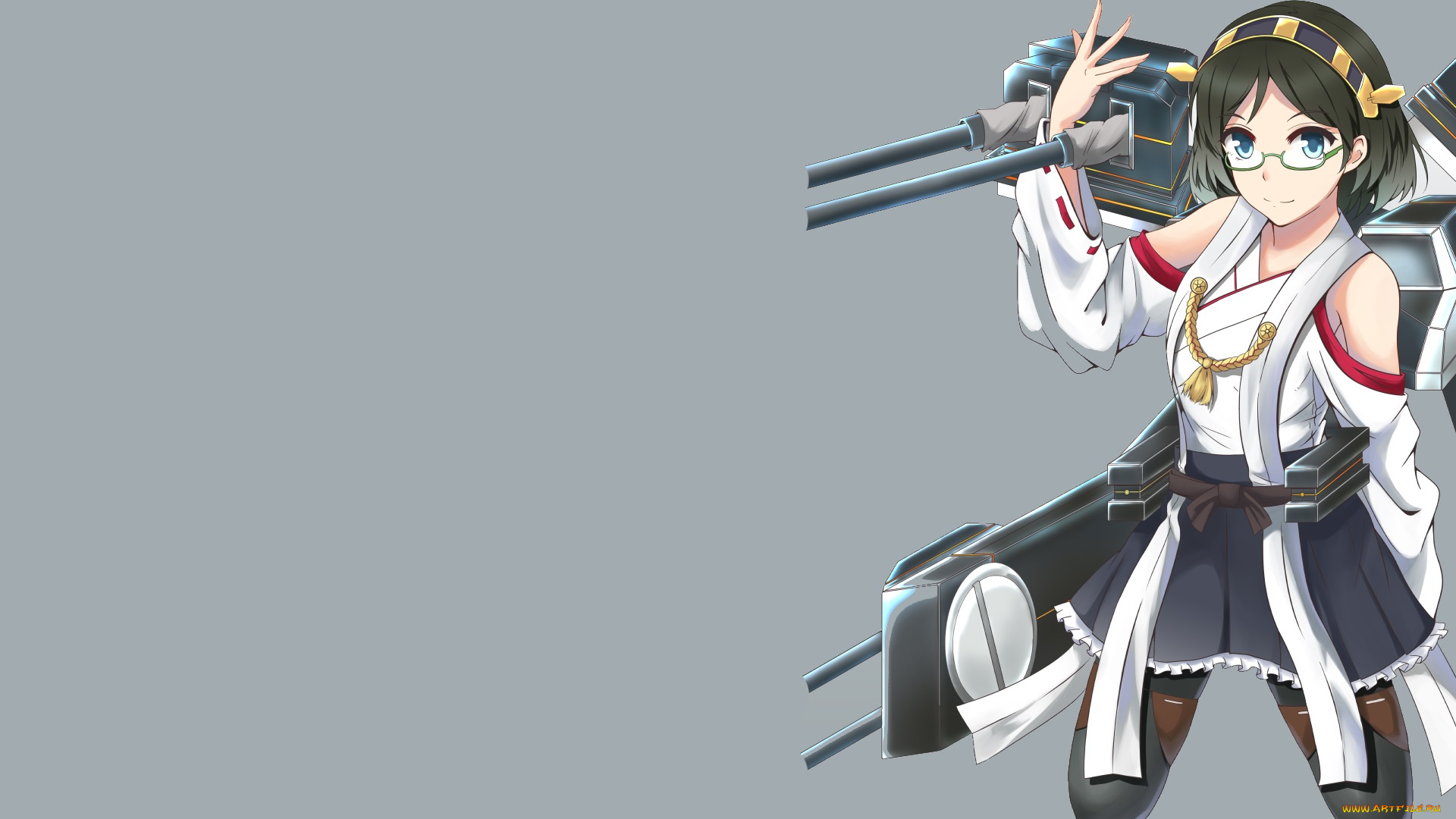 аниме, kantai, collection, фон, взгляд, девушка