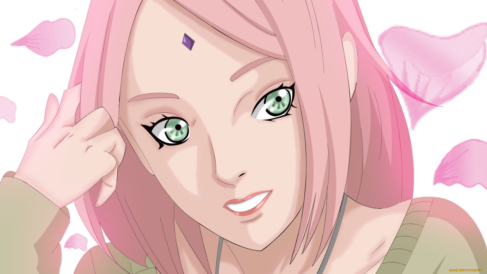 аниме, naruto, фон, взгляд, девушка