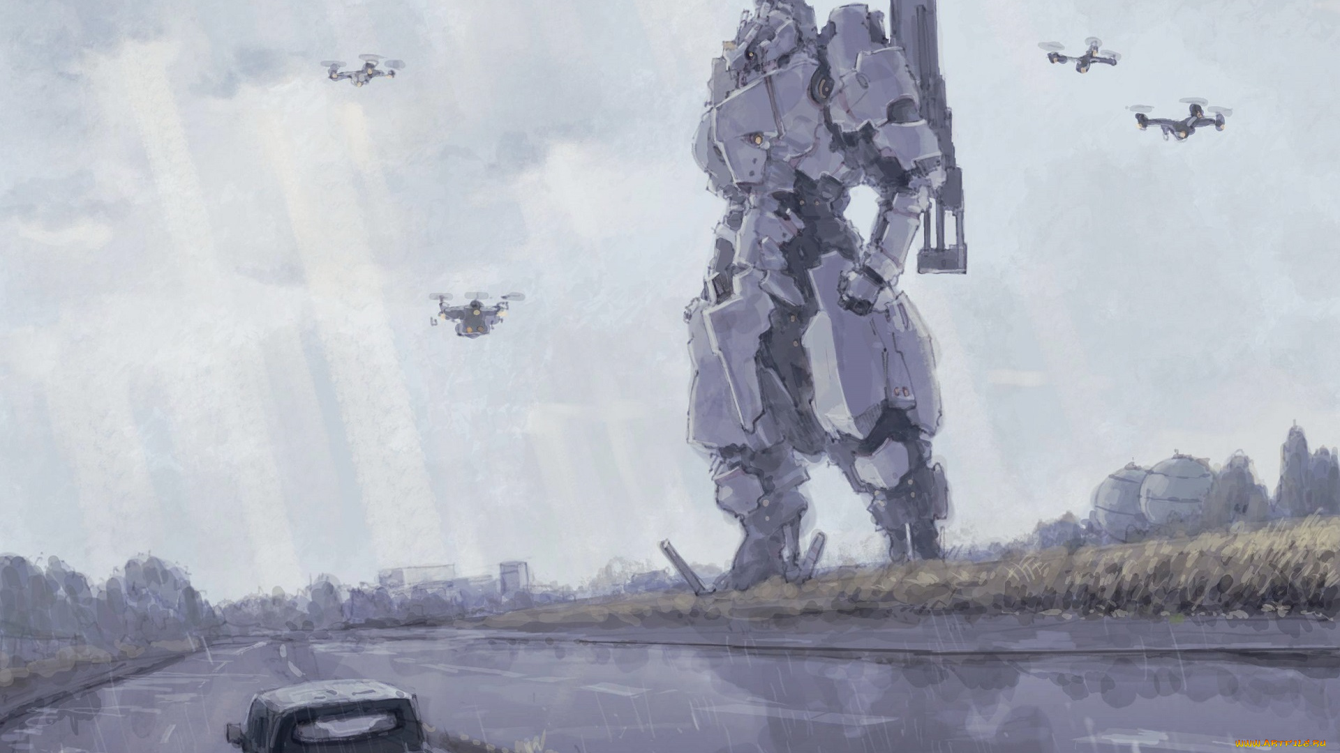 аниме, оружие, , техника, , технологии, живопись