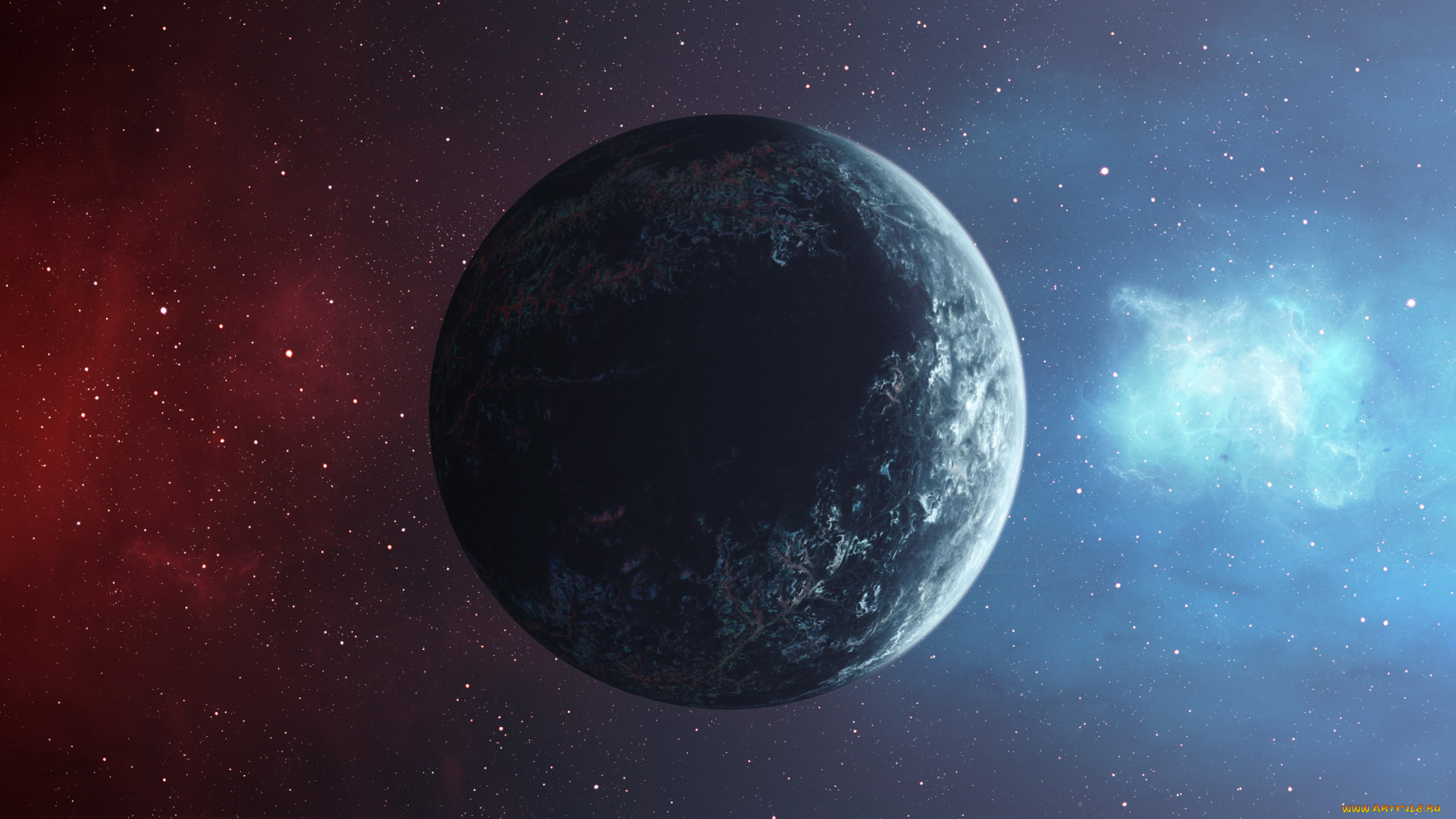 космос, арт, звезды, галактики, вселенная, планета