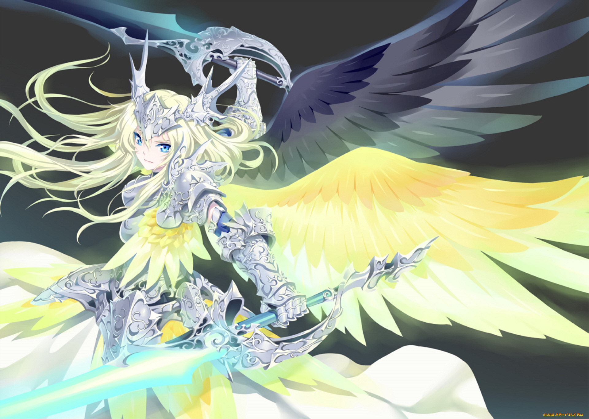 аниме, ангелы, , демоны, девушка