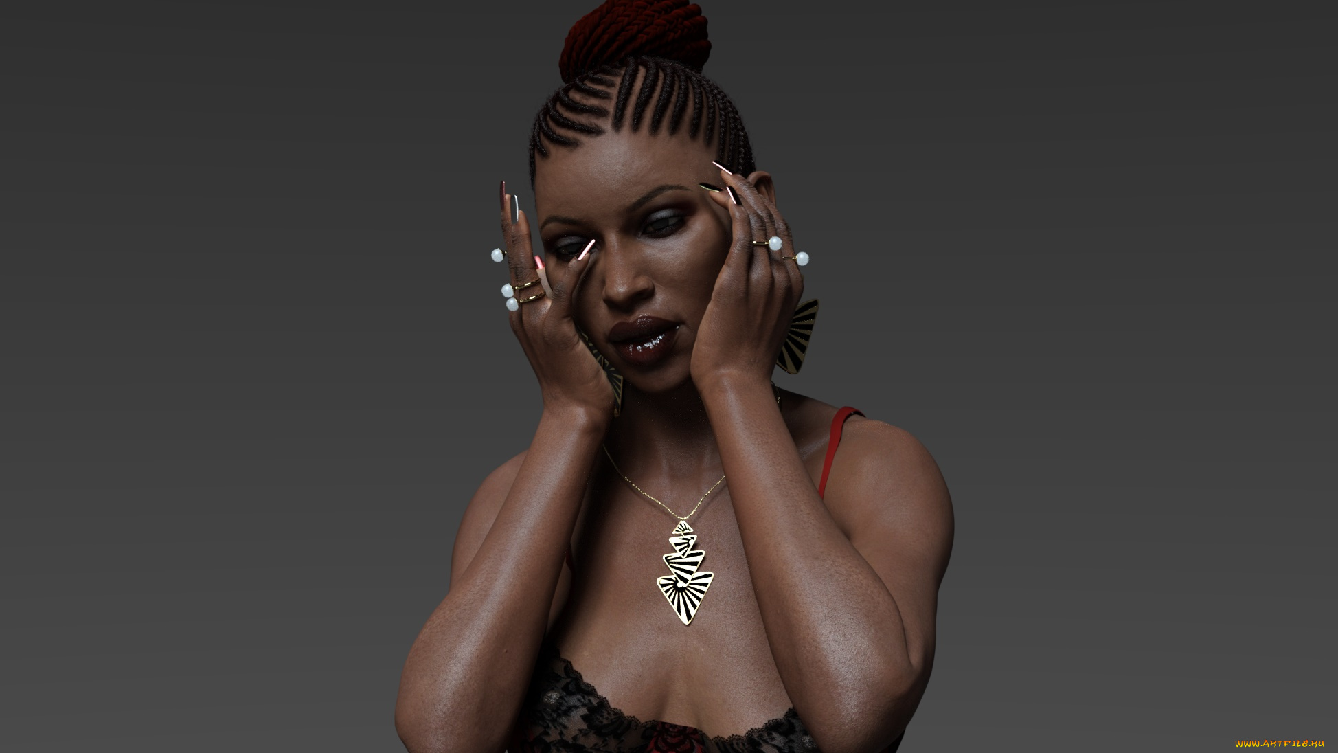 3д, графика, люди, , people, девушка, взгляд, фон