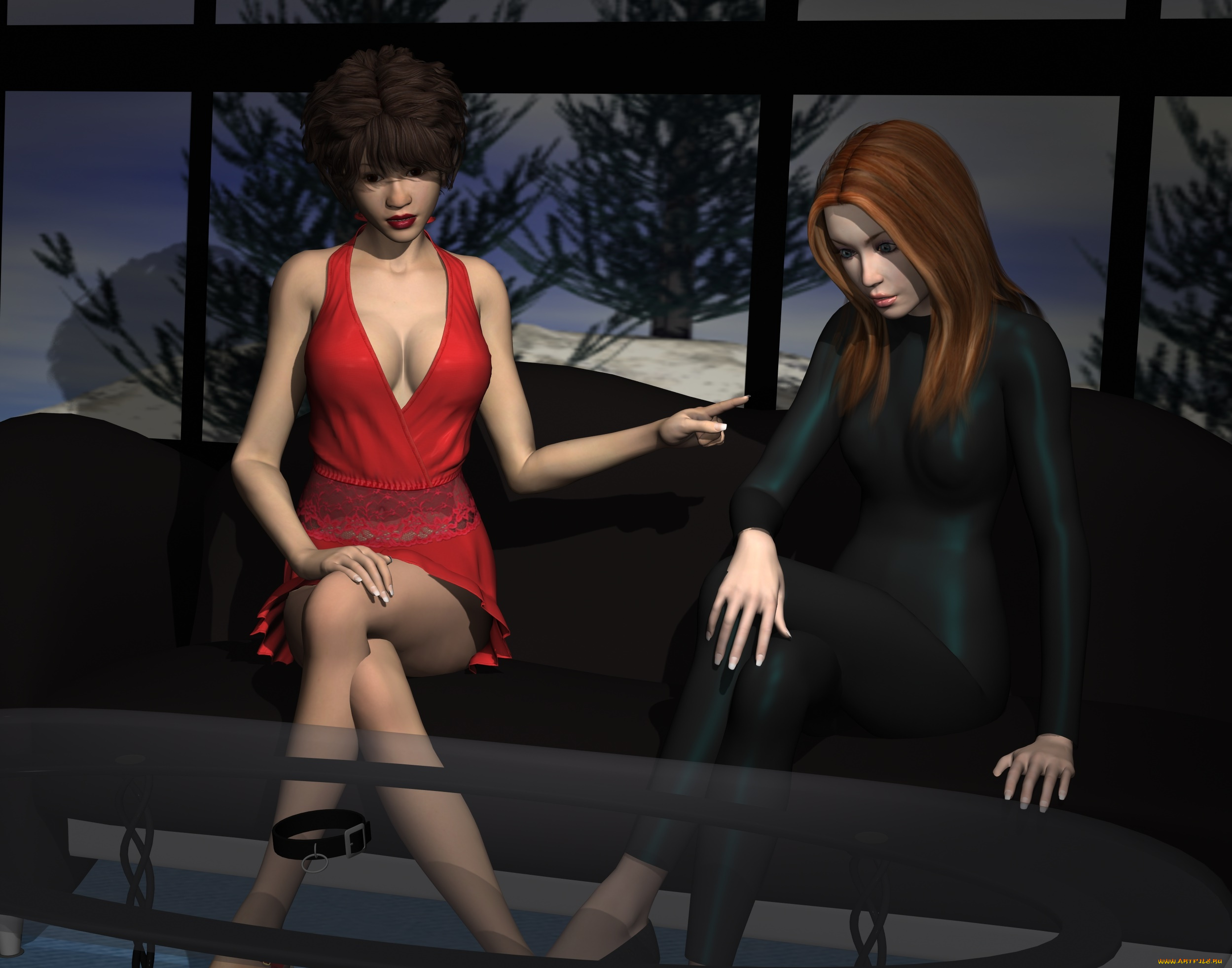 3д, графика, люди, , people, фон, взгляд, девушки